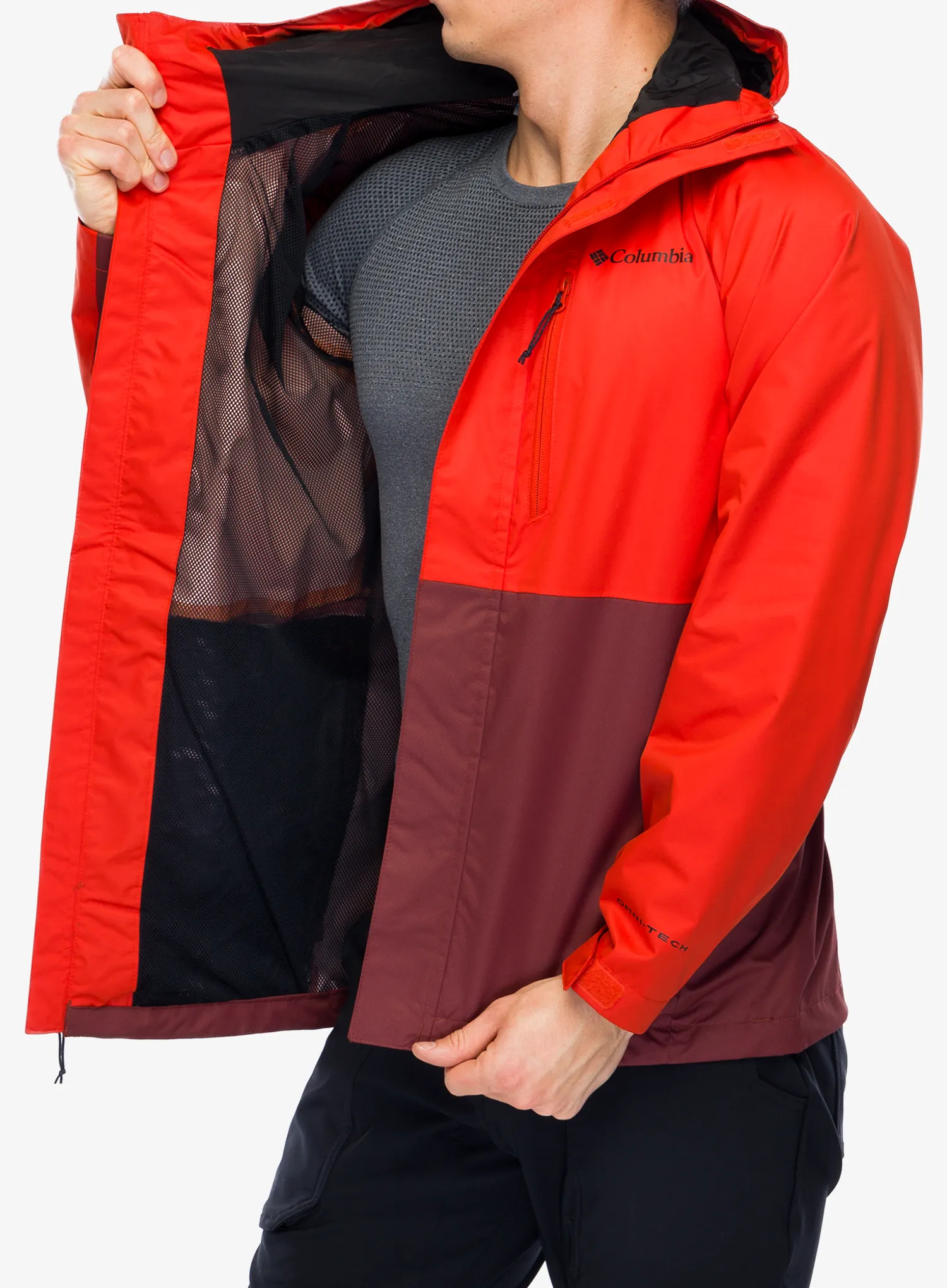 Kišna jakna Columbia Hikebound Jacket - spicy/spice