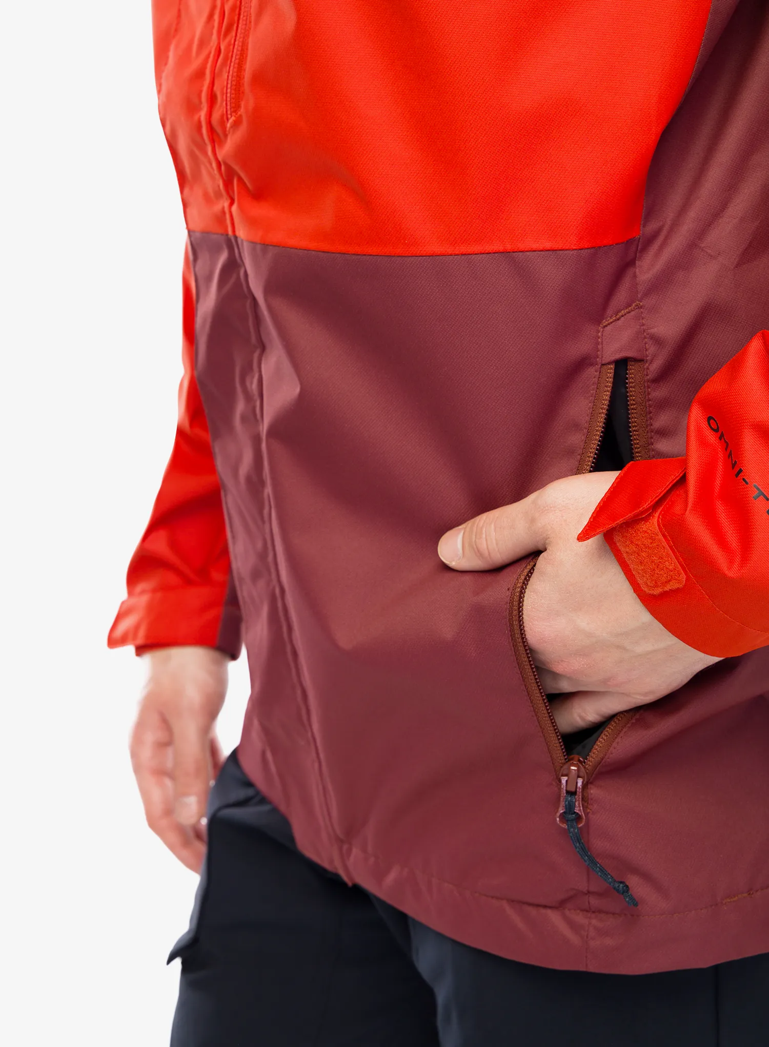 Kišna jakna Columbia Hikebound Jacket - spicy/spice