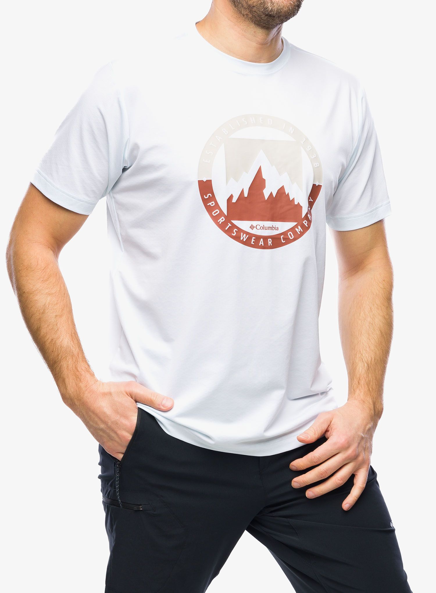 Brzosušeća majica Columbia Ice Lake II SS Tee - white/boundless borders