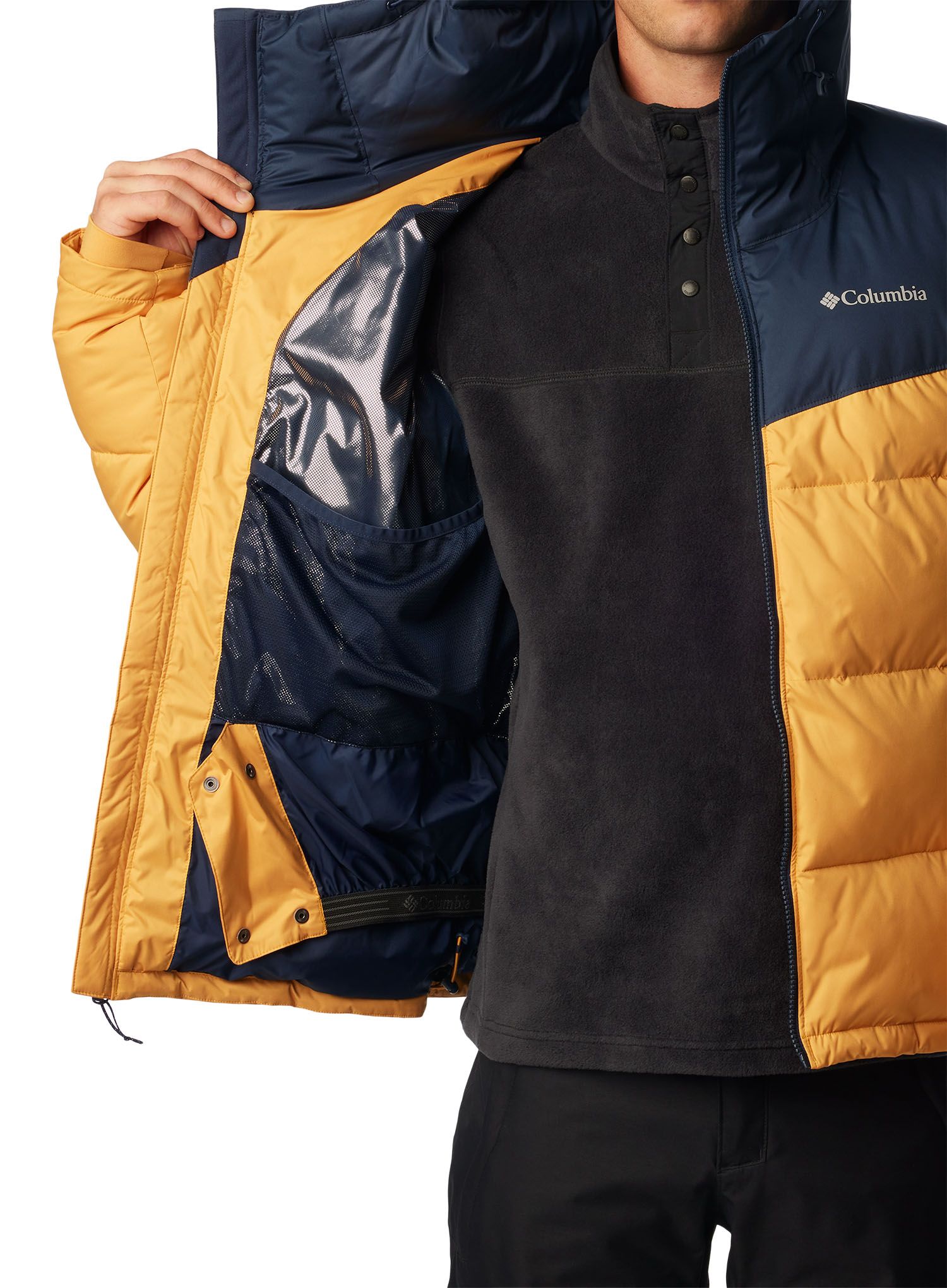 Skijaška jakna Columbia Iceline Ridge Jacket - raw honey/collegiate navy