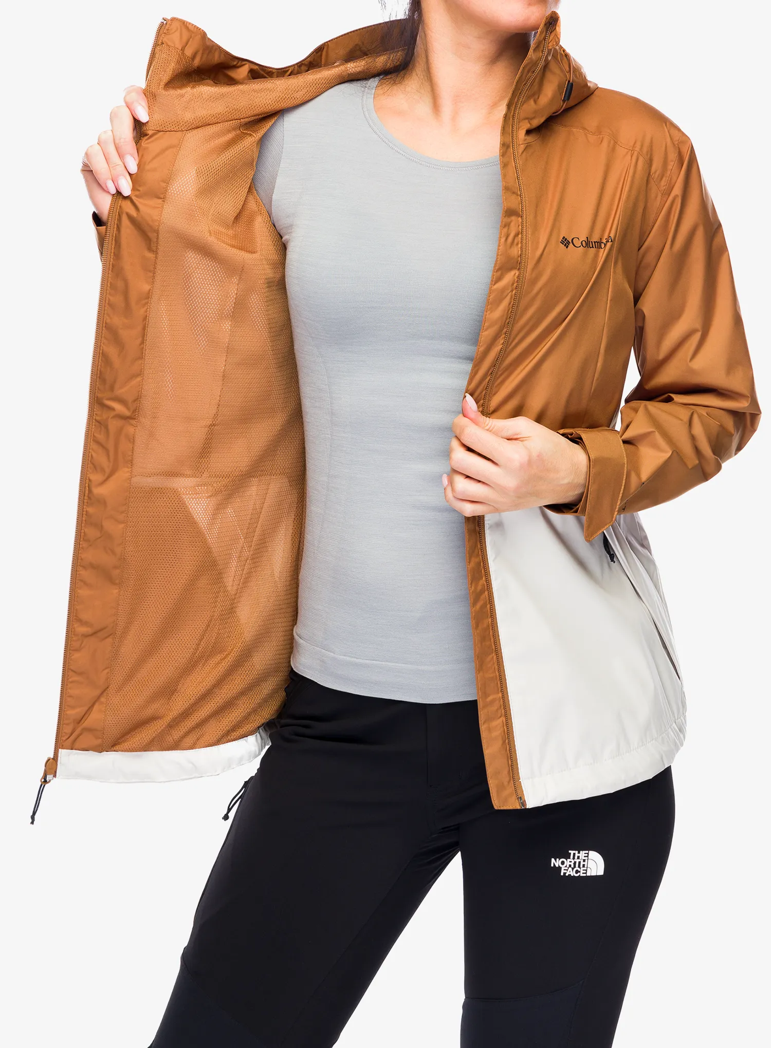 Ženska jakna Columbia Inner Limits III Jacket - camel brown/dark stone