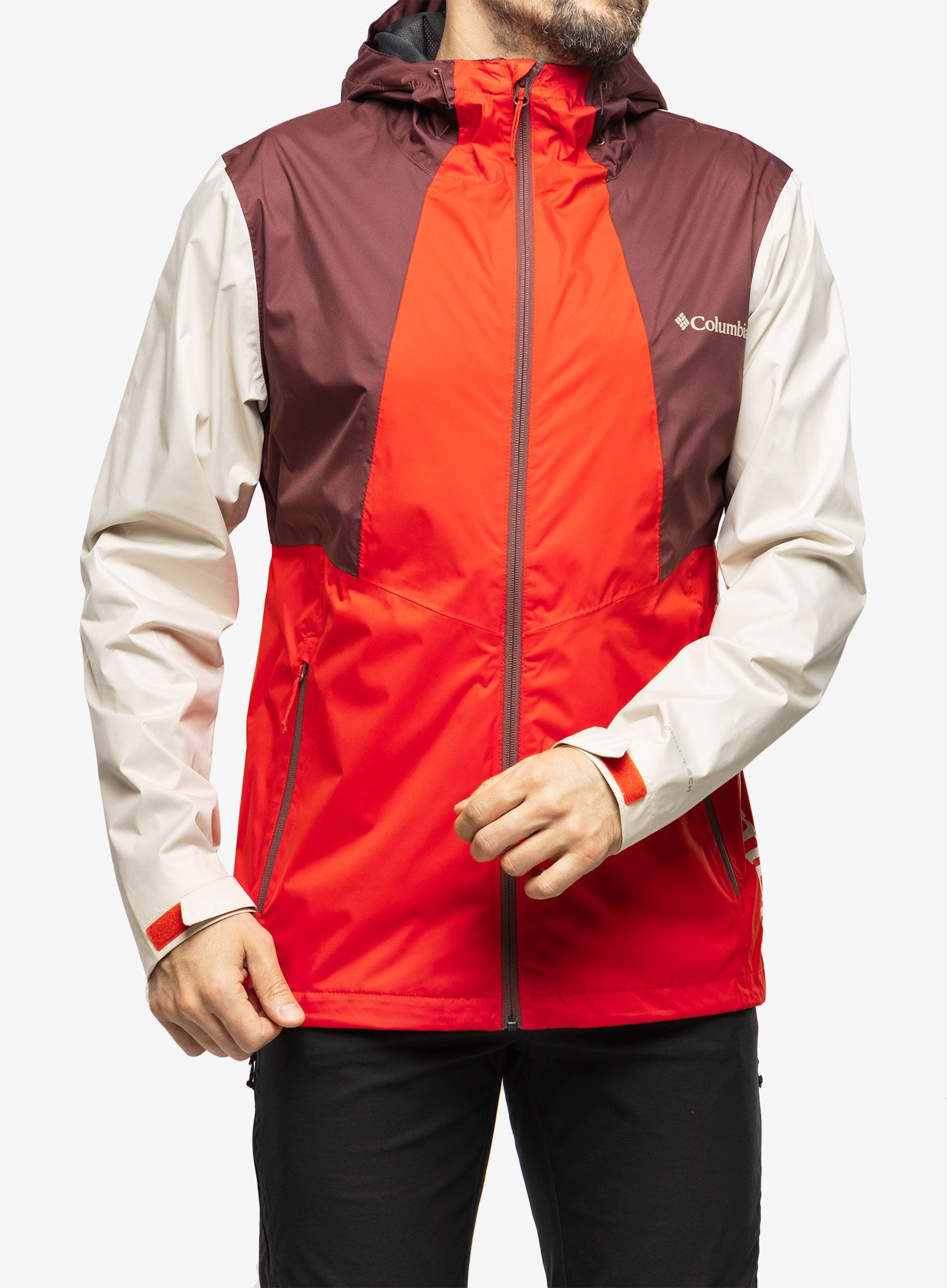 Kišna jakna Columbia Inner Limits II Jacket - spicy/light raisin/chalk