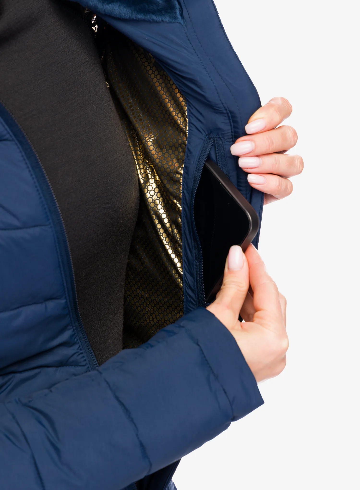 Ženski kaput Columbia Joy Peak II Mid Jacket - collegiate navy/snowdrift/blue
