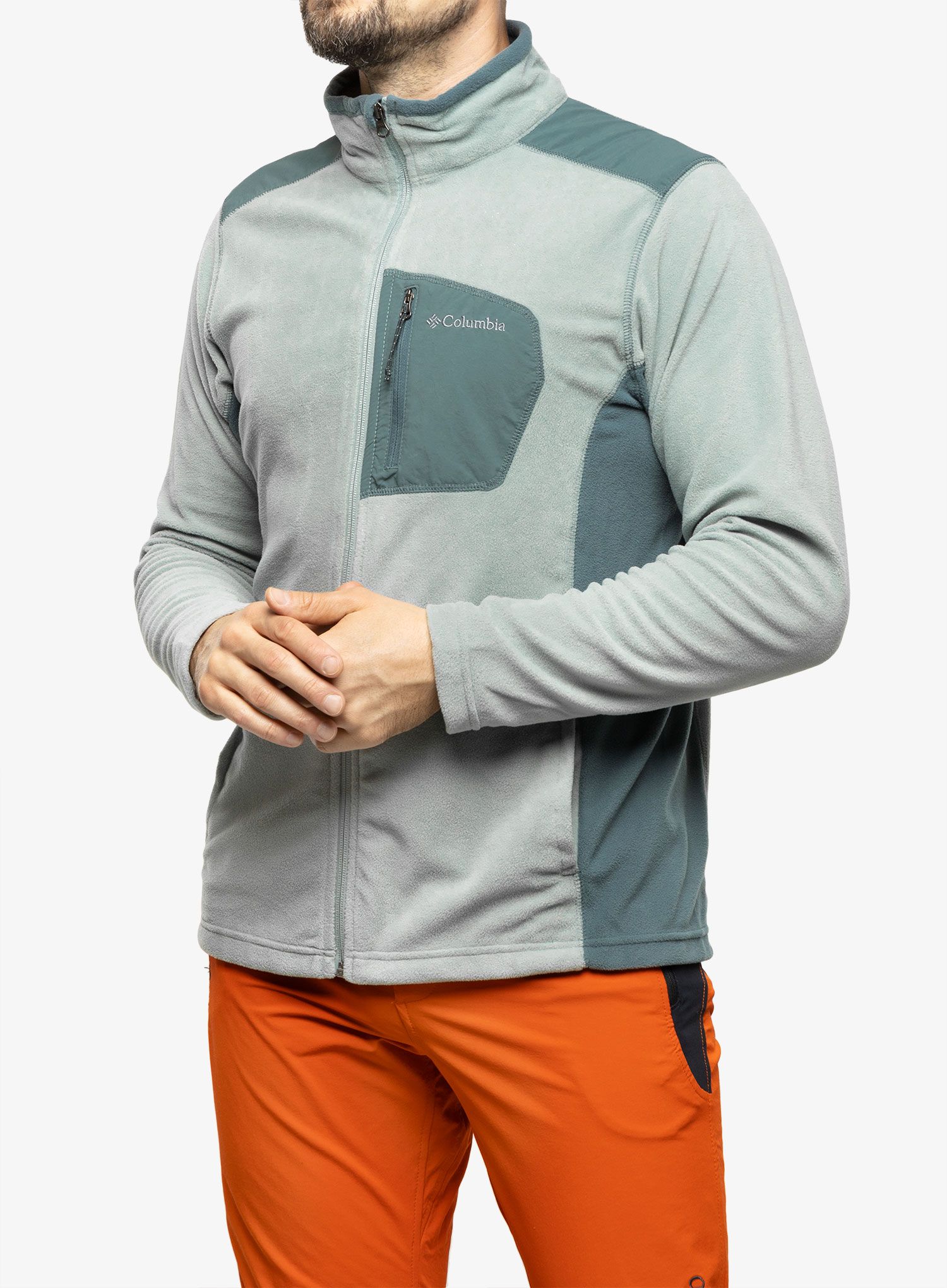 Dukserica od flisa Columbia Klamath Range Full Zip - niagara/metal