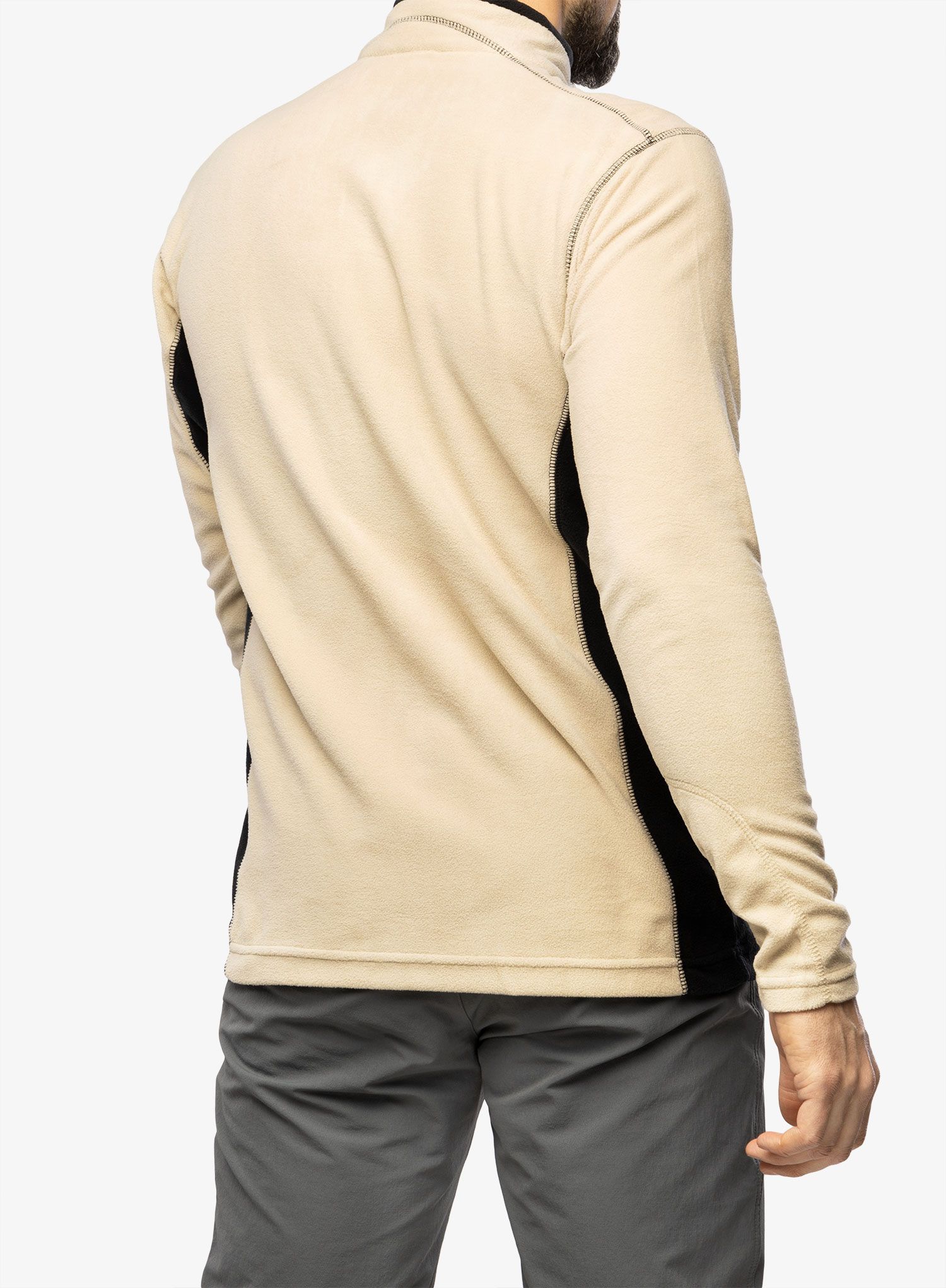 Dukserica od flisa Columbia Klamath Range II 1/2 Zip - ancient fossil/black