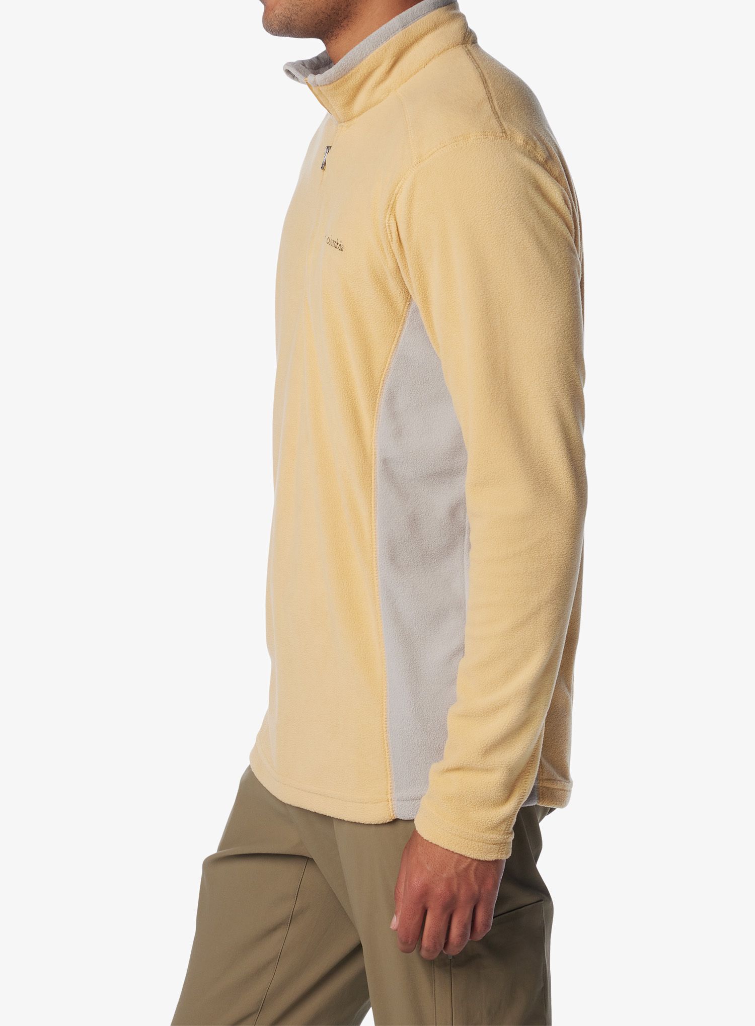 Dukserica s 1/2 patentnim zatvaračem Columbia Klamath Range II Half Zip - light camel/flint grey