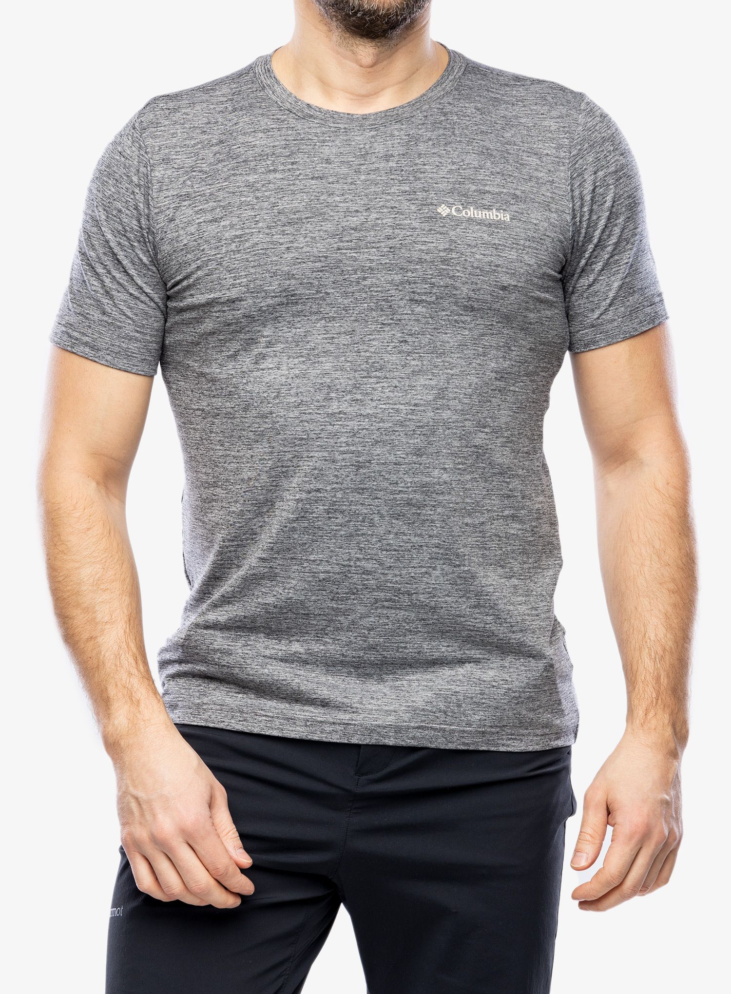Majica s tiskom Columbia Kwick Hike Back Graphic S/S Tee - black/naturally boundless