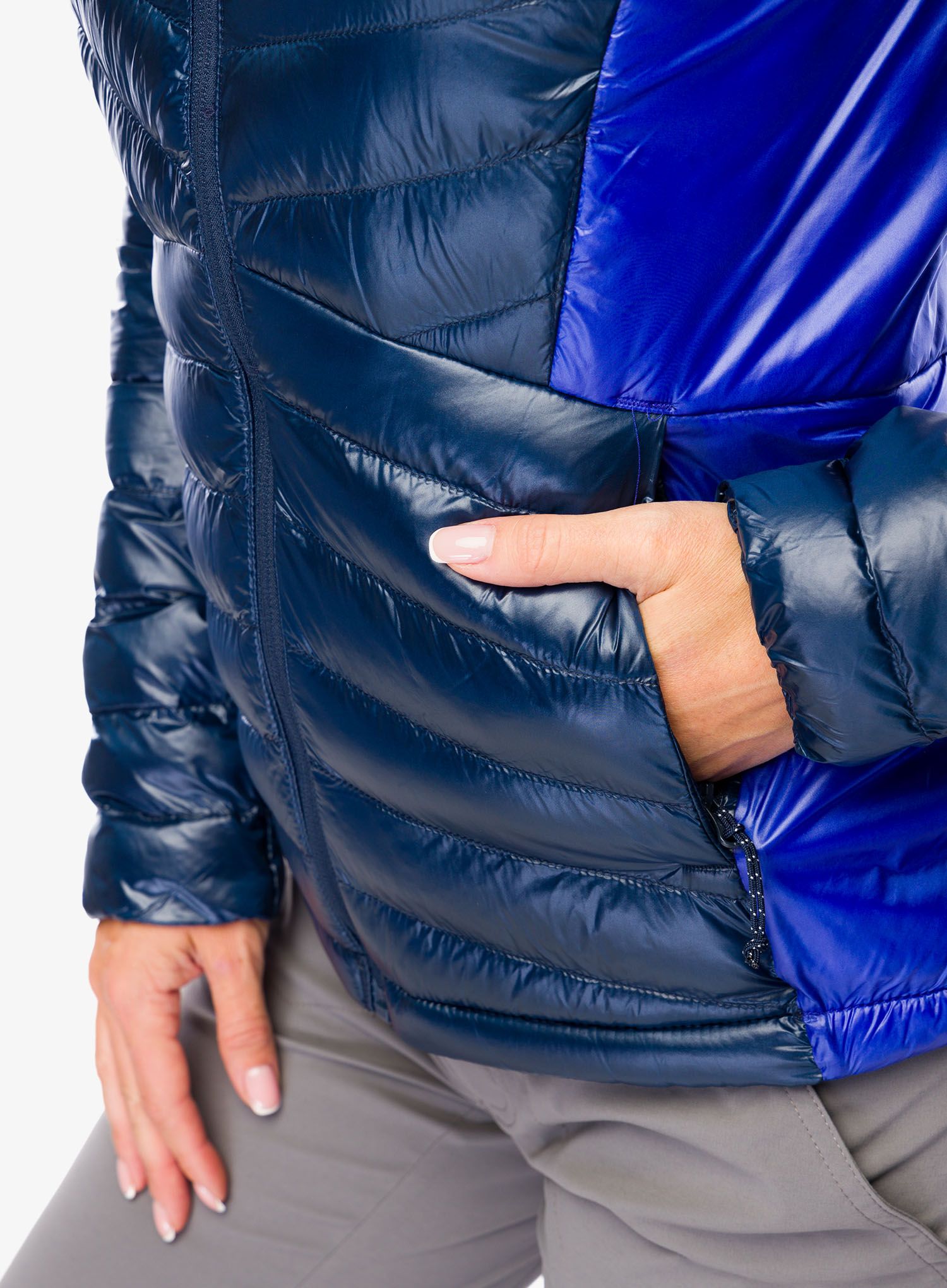 Ženska jakna Columbia Labyrinth Loop II Hooded Jacket - collegiate navy/clematis blue