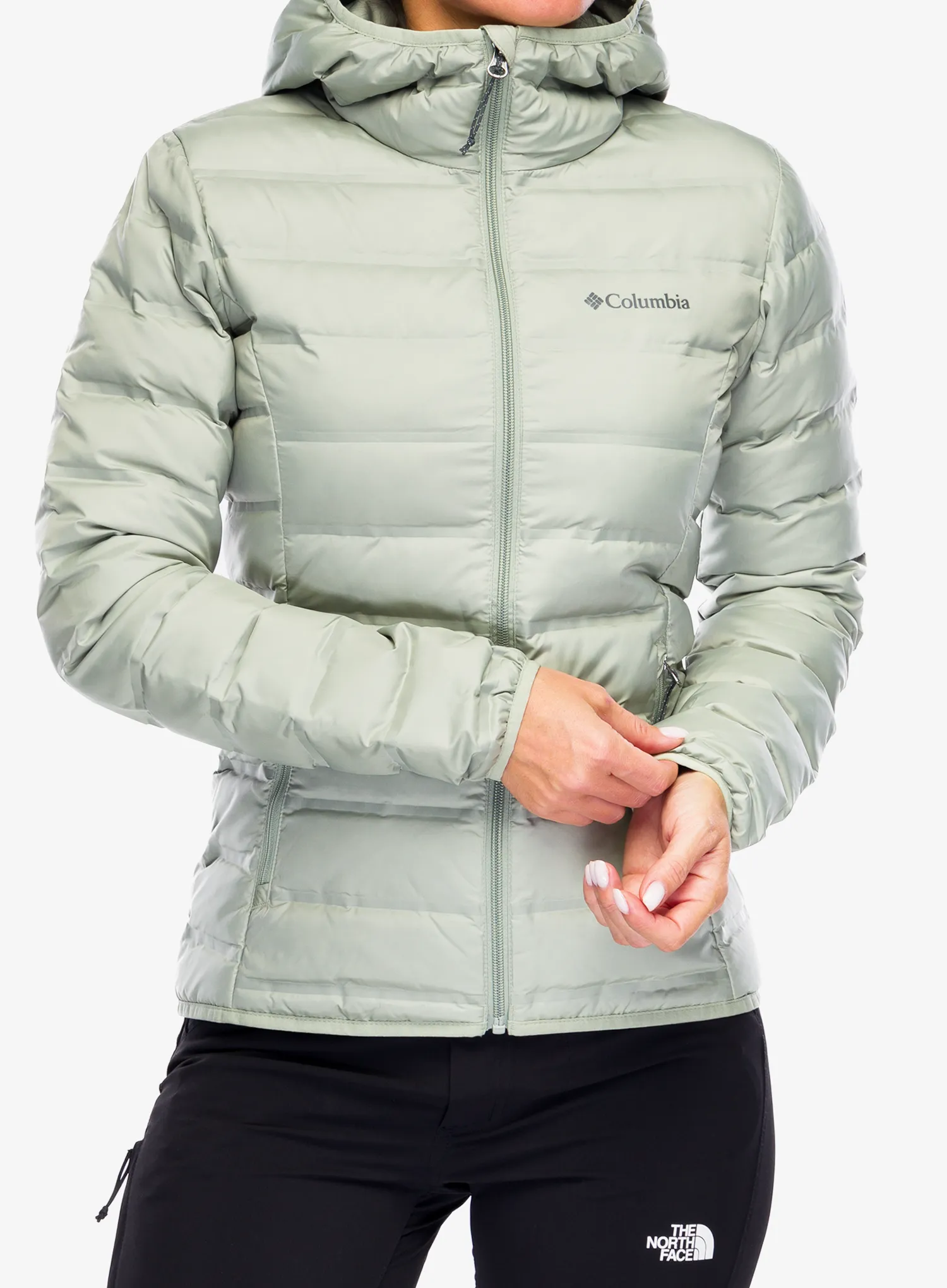 Ženska perjana jakna Columbia Lake 22 II Down Hooded Jacket - safari