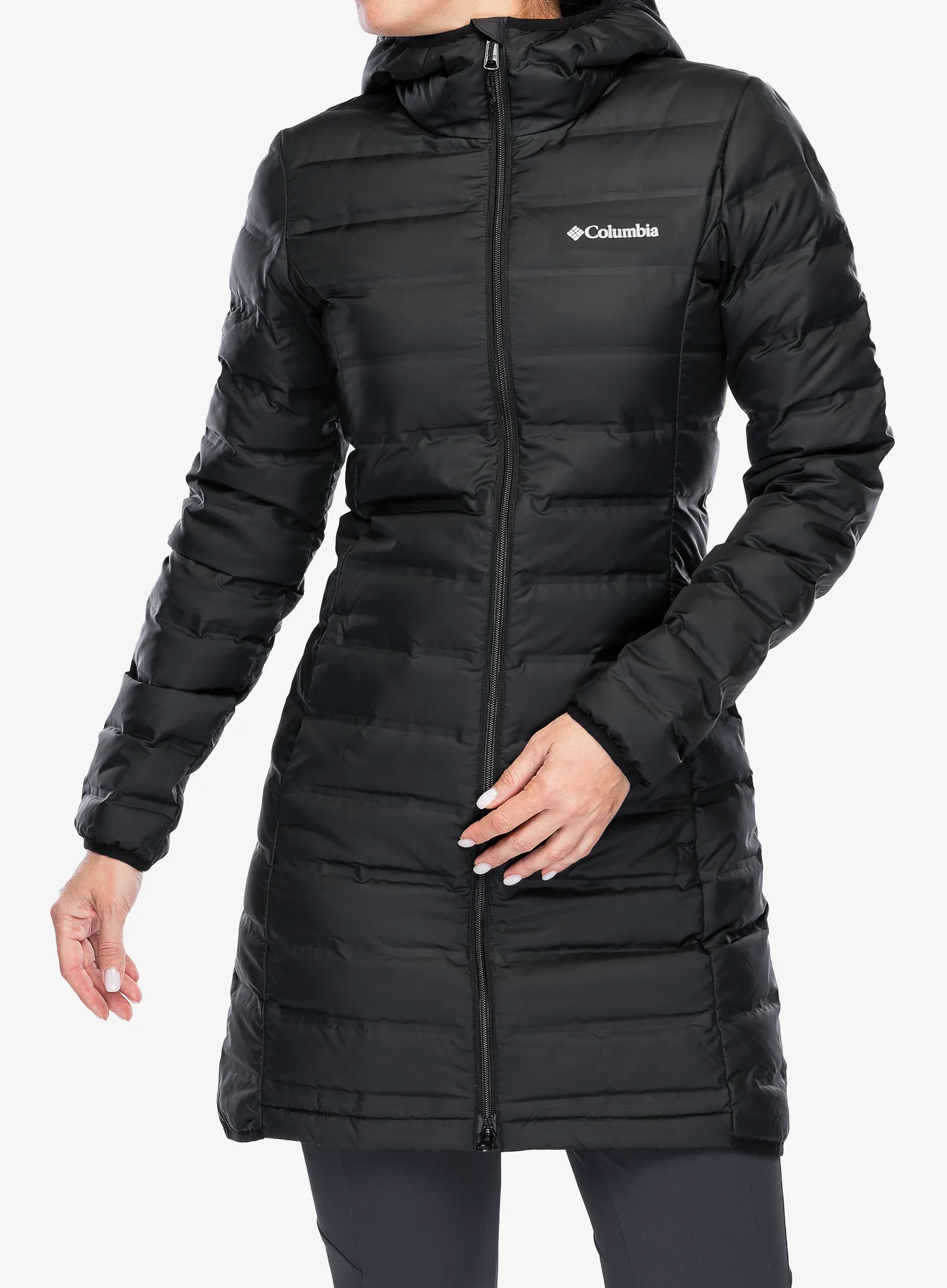 Ženski perjani kaput Columbia Lake 22  II Down Long Hooded Jacket - black