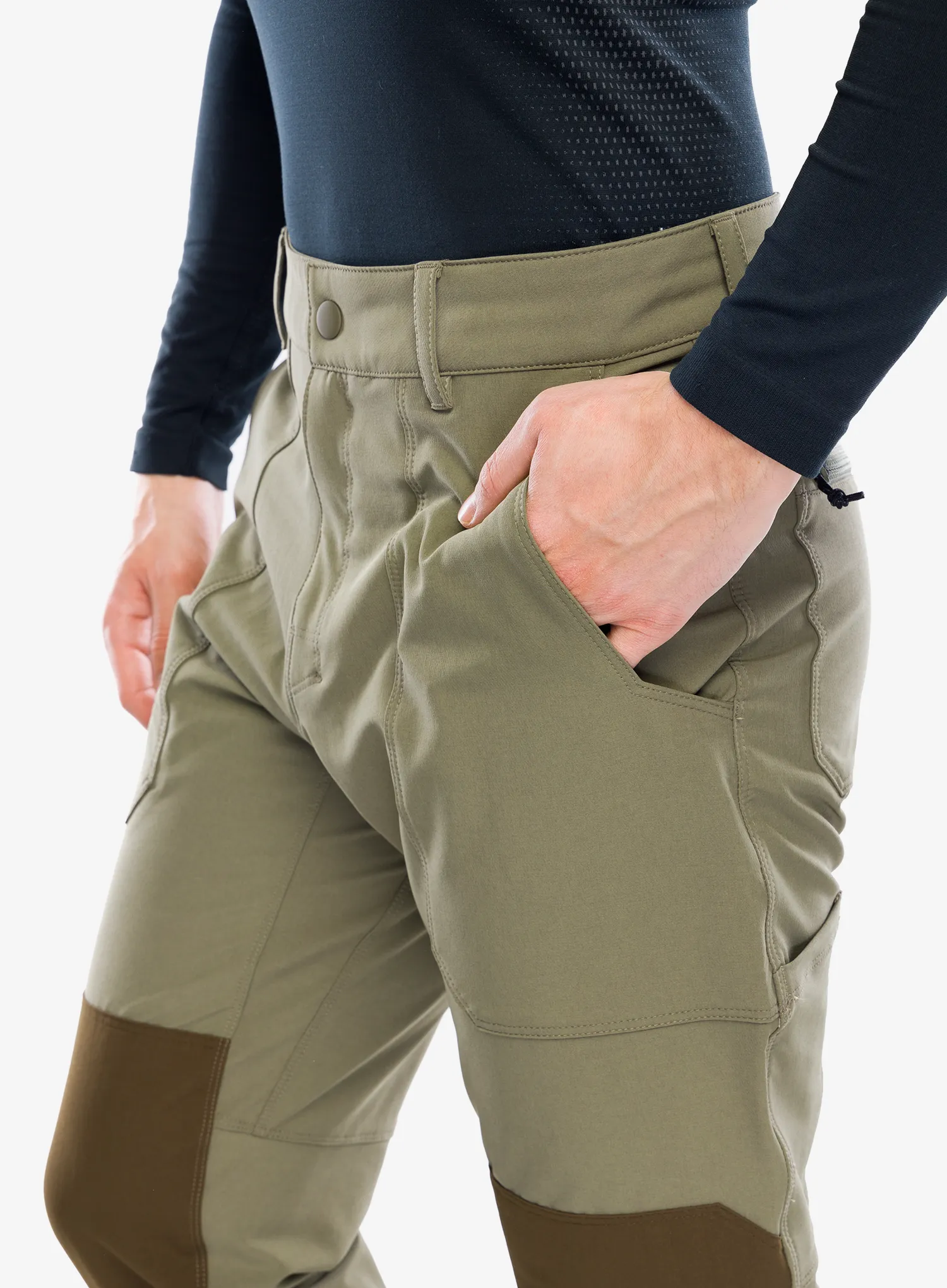 Hlače Columbia Landroamer Utility Long Pant - stone green/olive green/orange