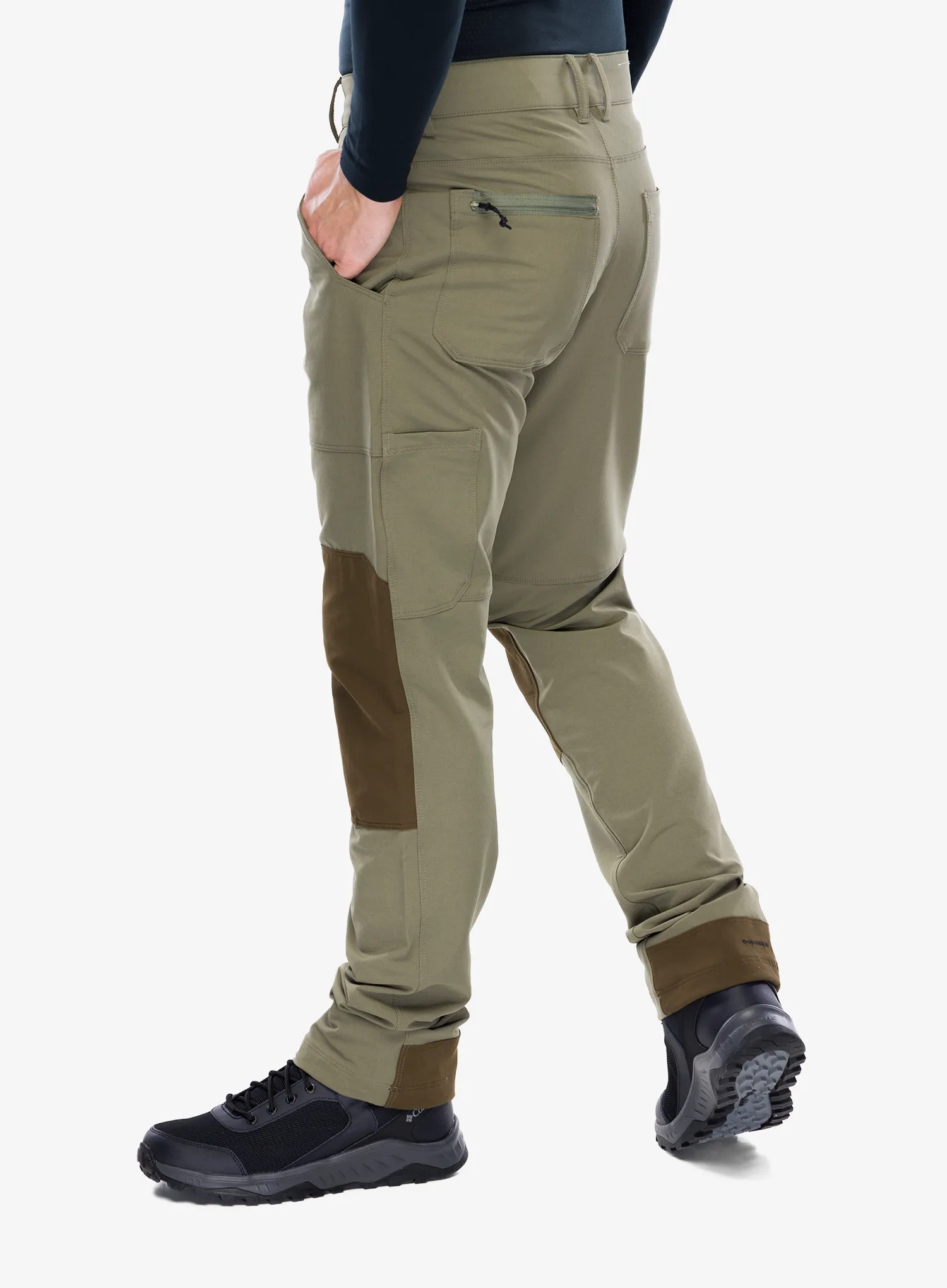 Hlače Columbia Landroamer Utility Long Pant - stone green/olive green/orange