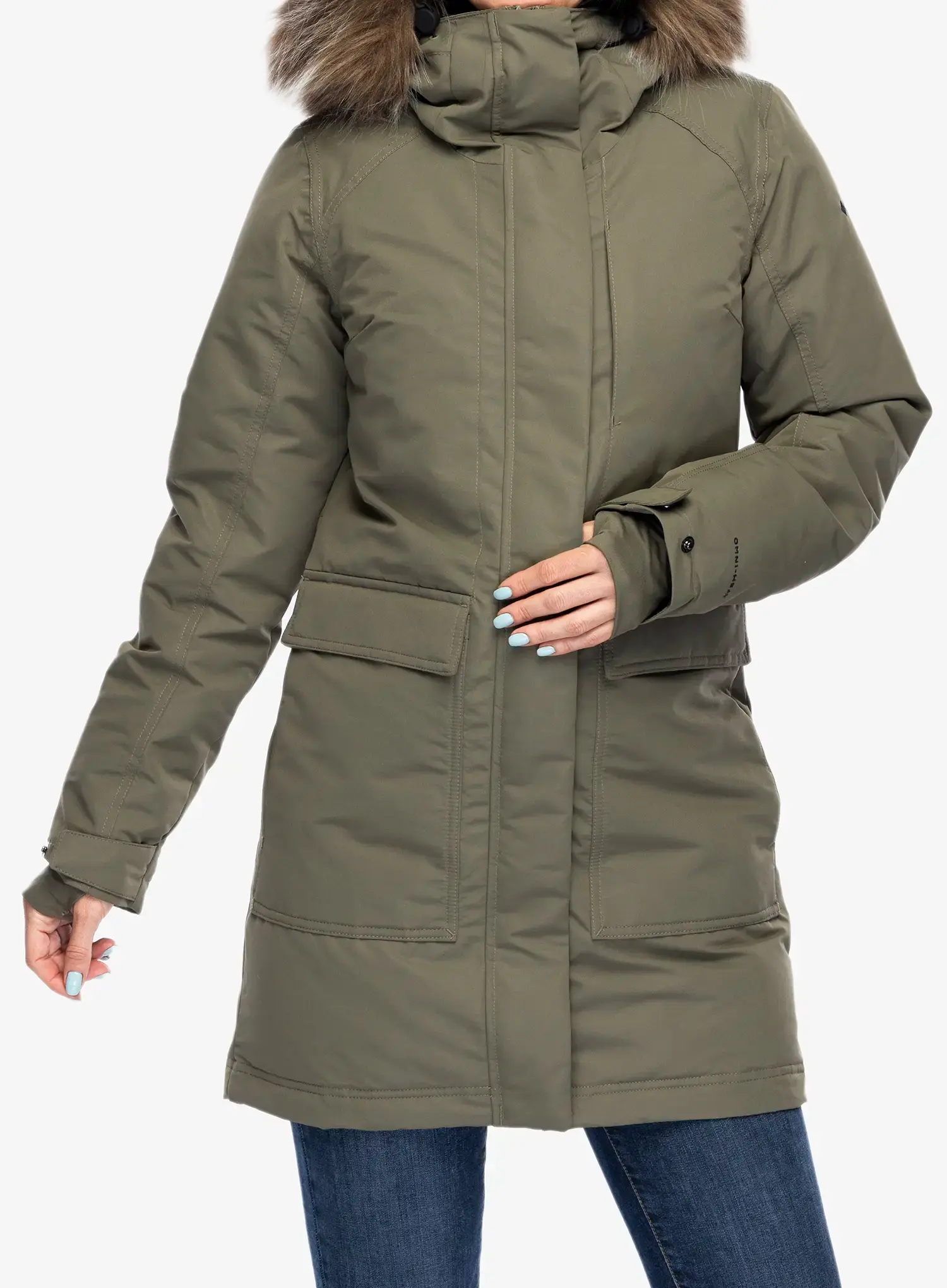 Ženski kaput Columbia Little Si II Insulated Parka - stone green