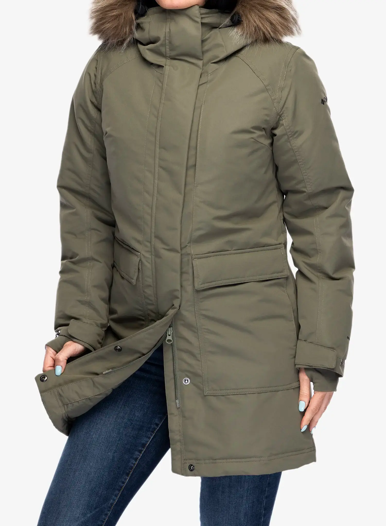 Ženski kaput Columbia Little Si II Insulated Parka - stone green