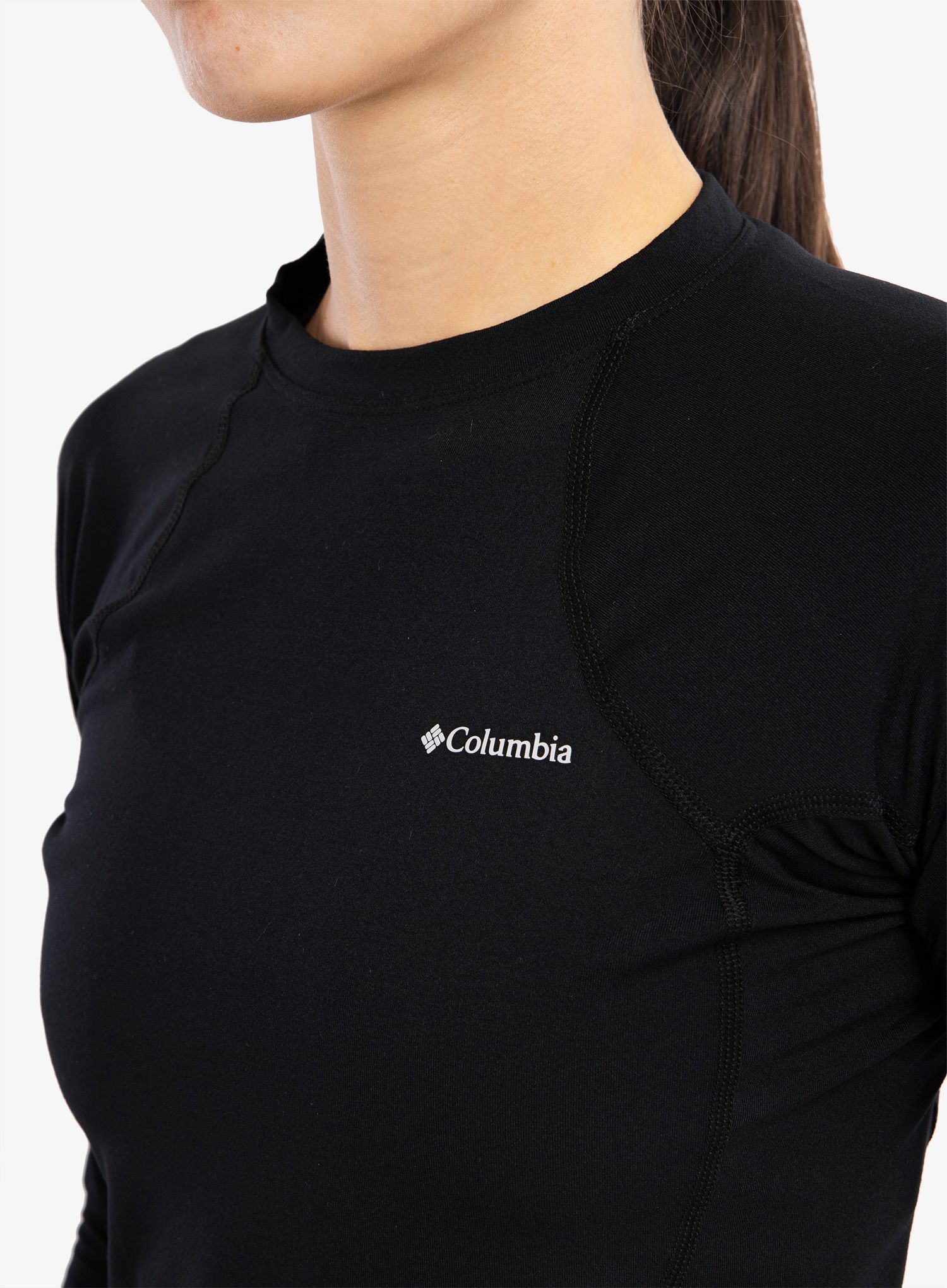 Ženska termoaktivna dukserica Columbia Midweight Stretch L/S Top - black/black