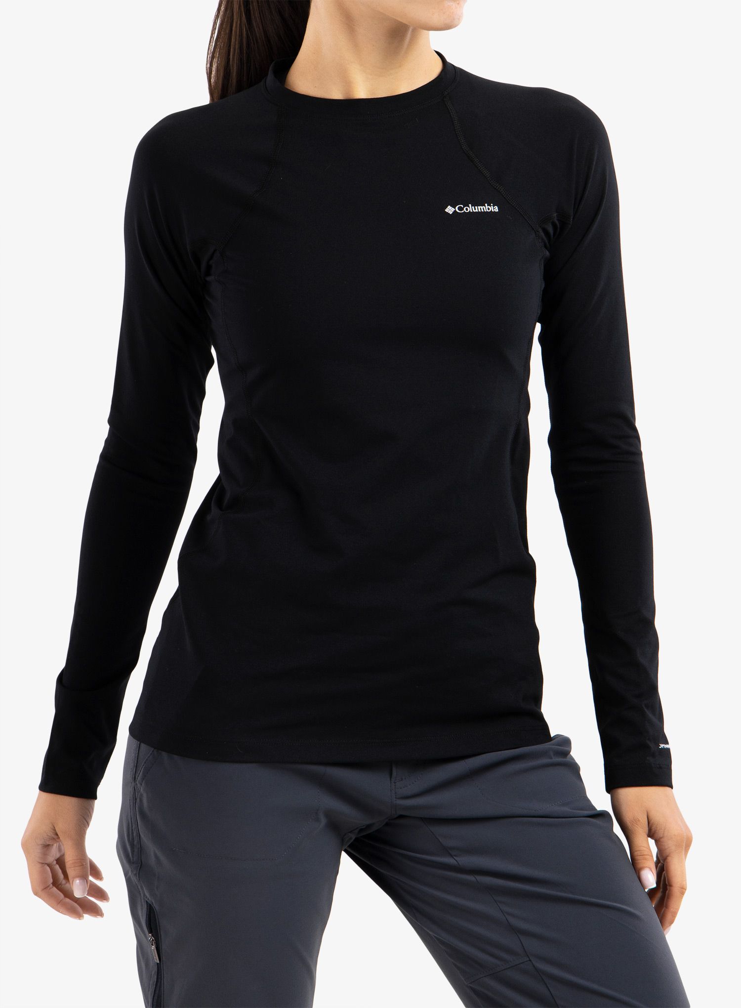 Ženska termoaktivna dukserica Columbia Midweight Stretch L/S Top - black/black
