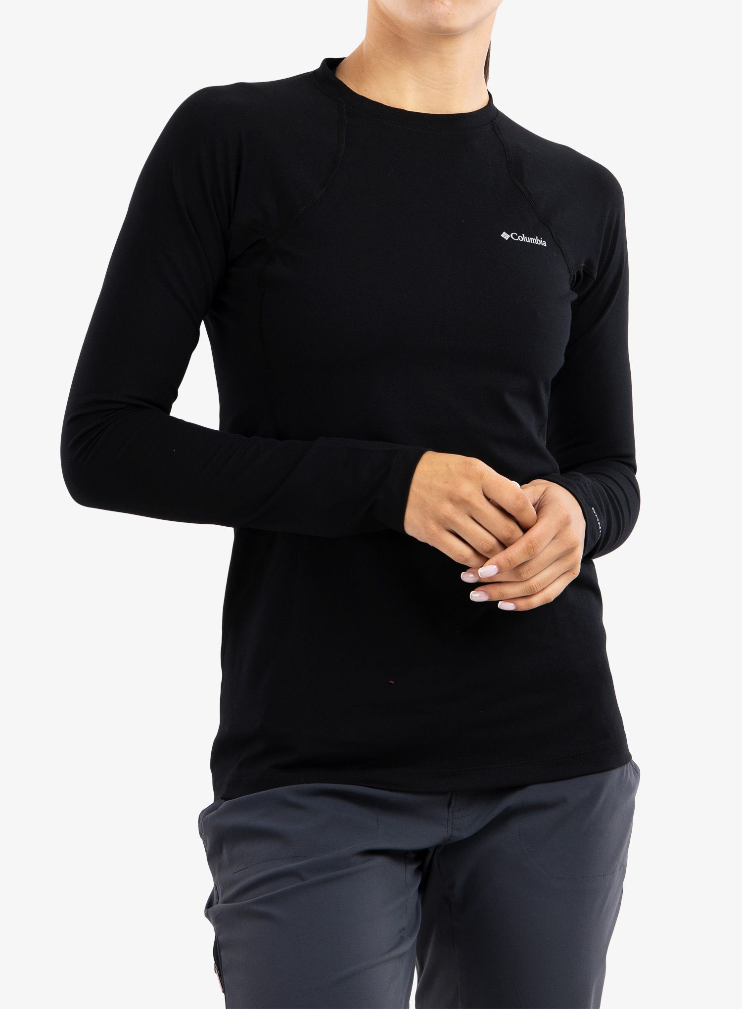 Ženska termoaktivna dukserica Columbia Midweight Stretch L/S Top - black/black