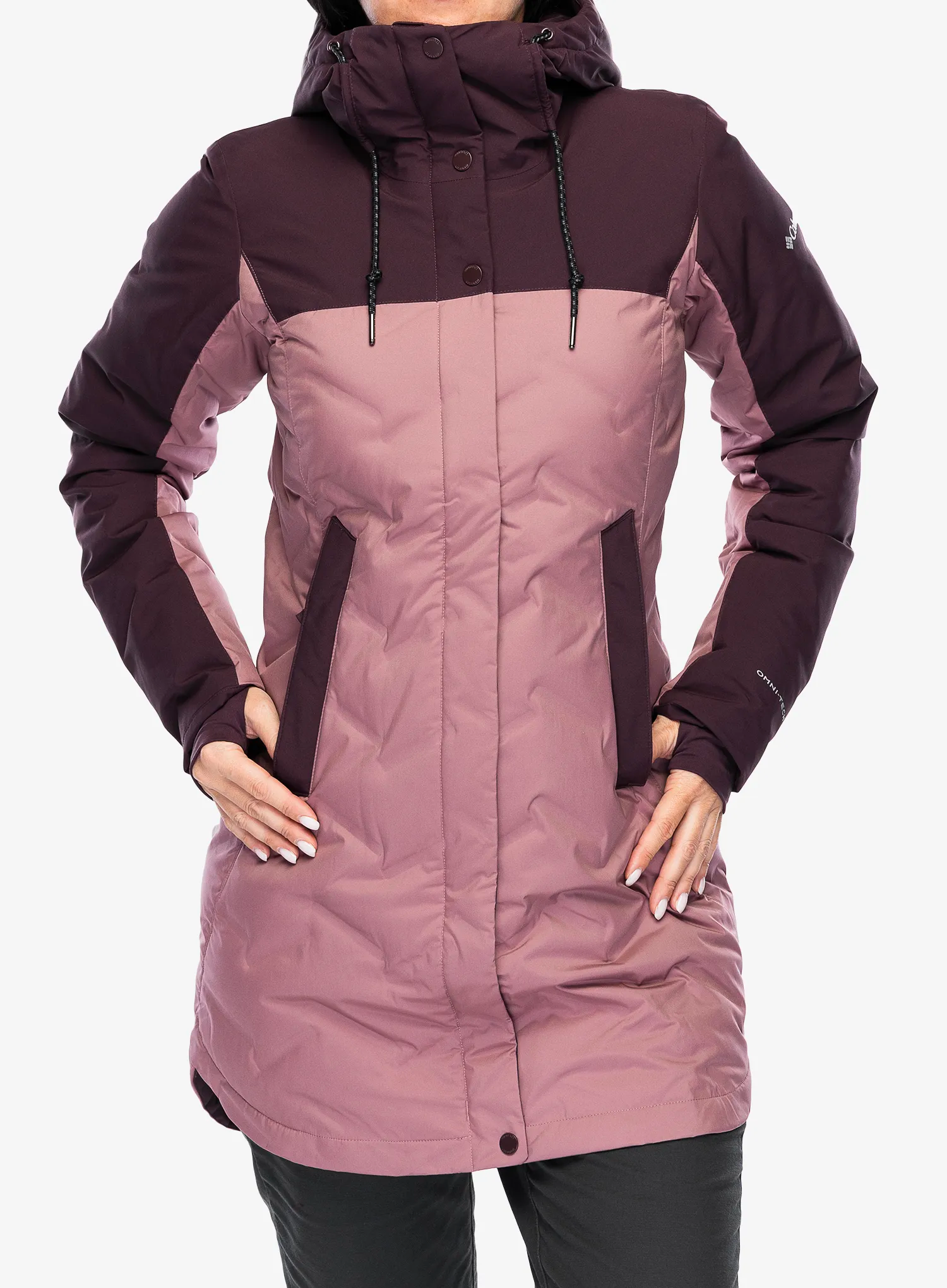 Ženski perjani kaput Columbia Mountain Croo III Mid Down Jacket - fig/moonvista