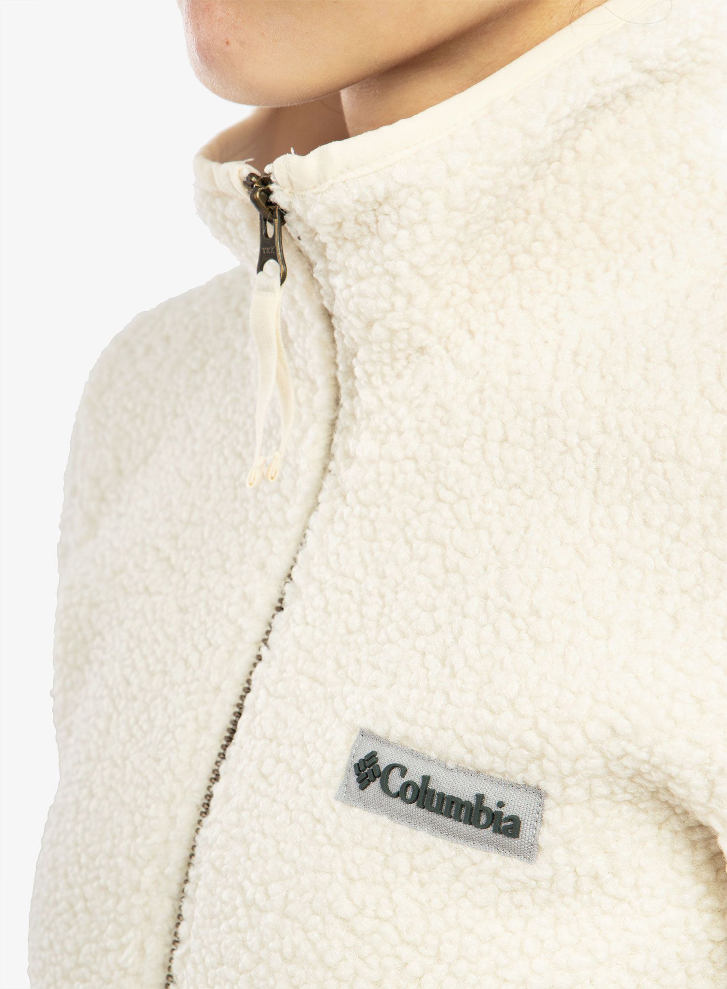 Ženska jakna od flisa Columbia Panorama Full Zip - chalk