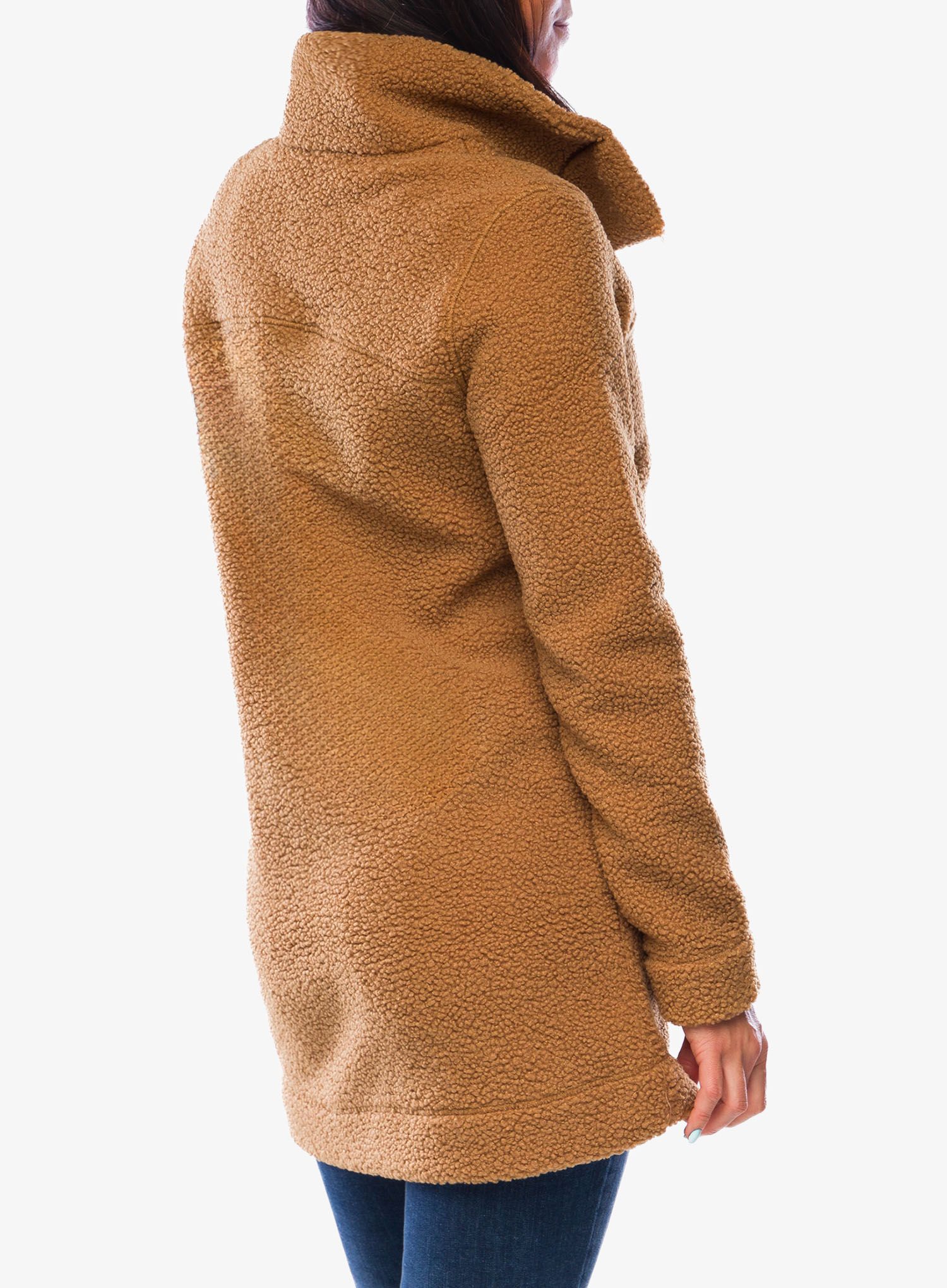 Ženska jakna od flisa Columbia Panorama Long Jacket - camel brown