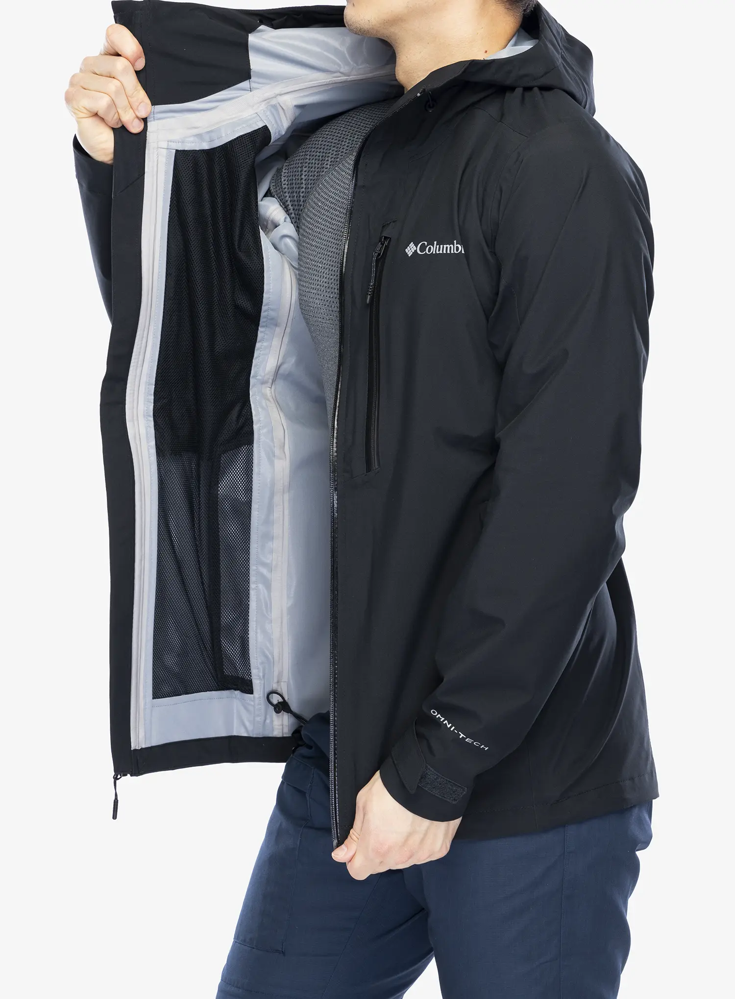 Kišna jakna Columbia Peak Creek Shell - black