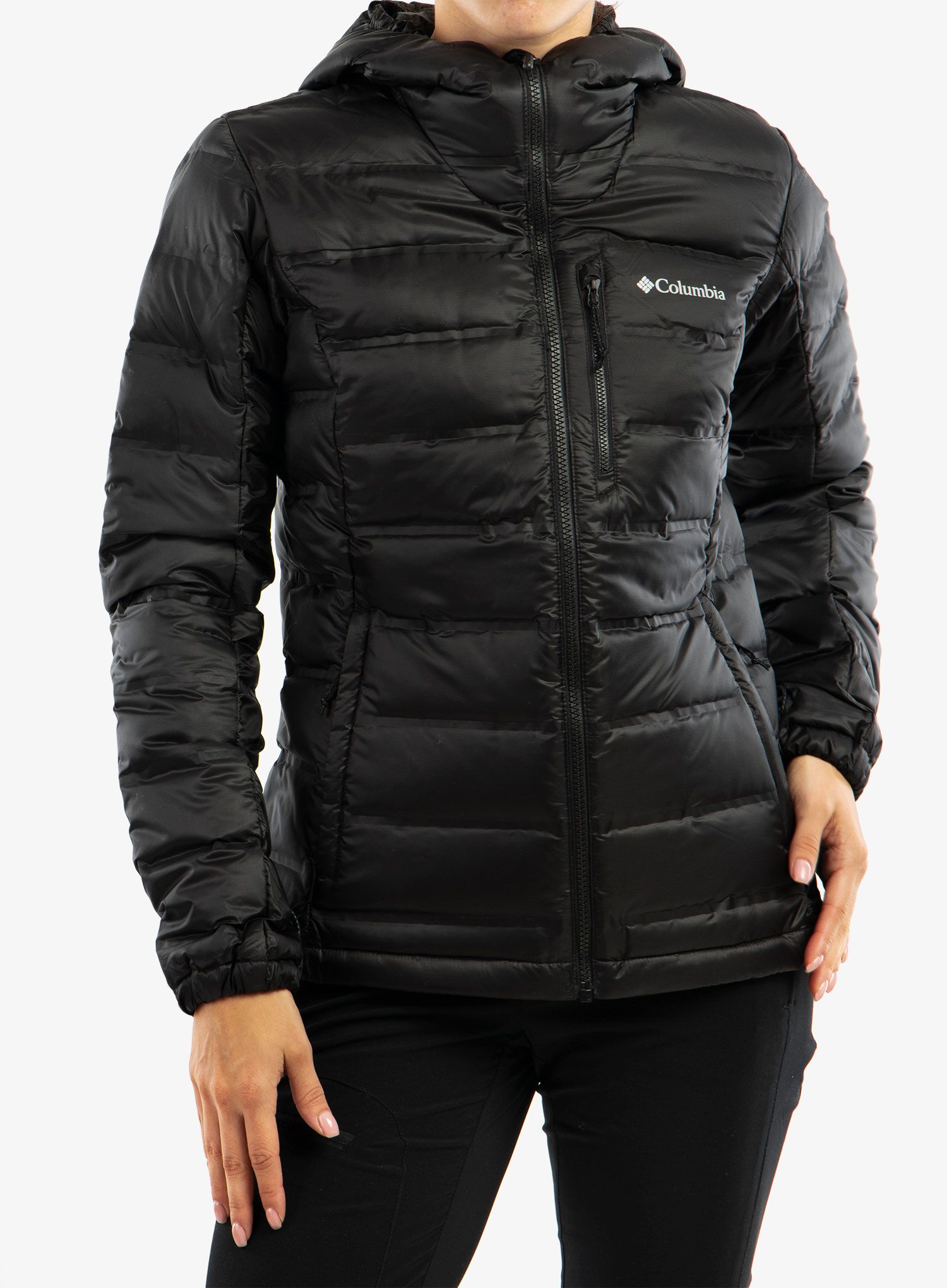 Ženska perjana jakna Columbia Pebble Peak Down Hooded Jacket - black