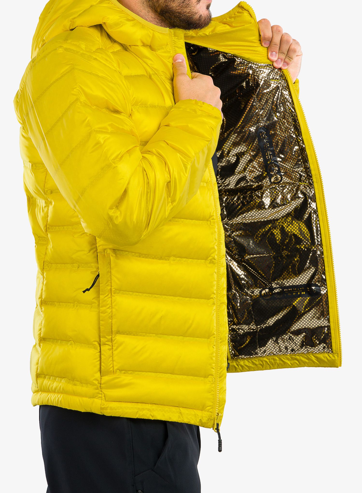 Pernata jakna Columbia Pebble Peak Down Hooded Jacket - laser lemon
