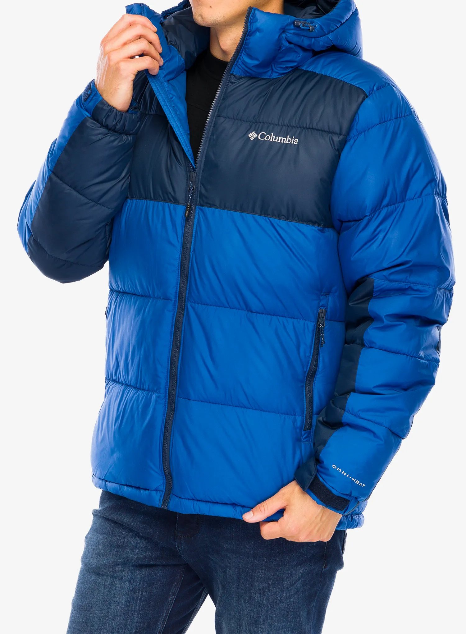 Jakna s postavom Columbia Pike Lake II Hooded Jacket - mountain blue/collegiate navy