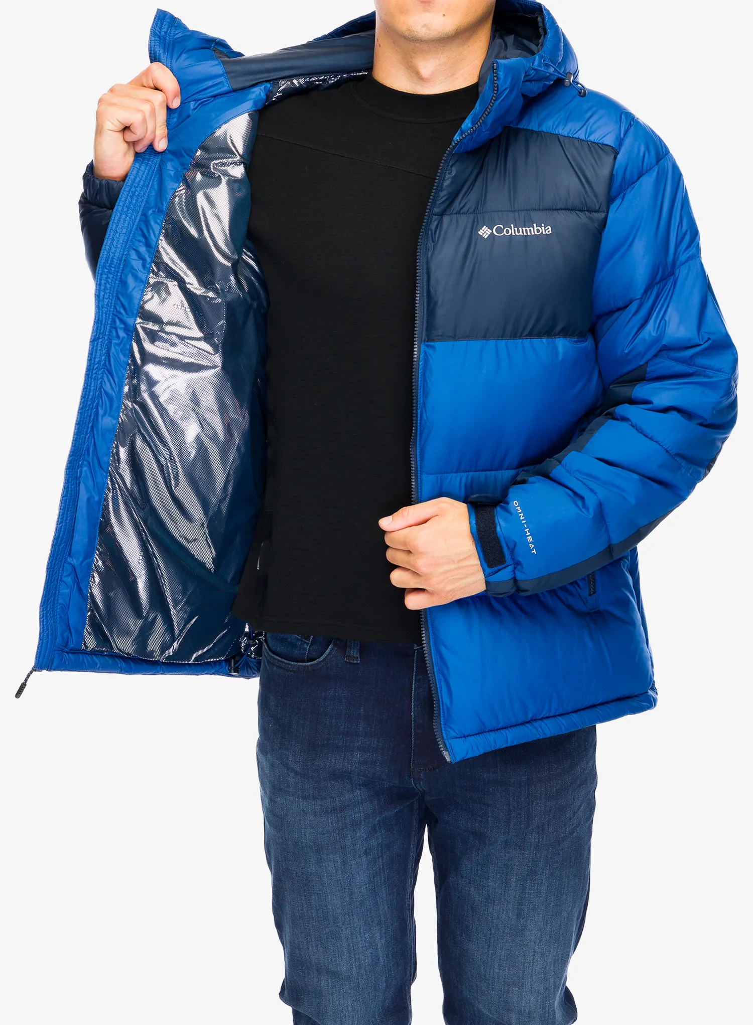 Jakna s postavom Columbia Pike Lake II Hooded Jacket - mountain blue/collegiate navy