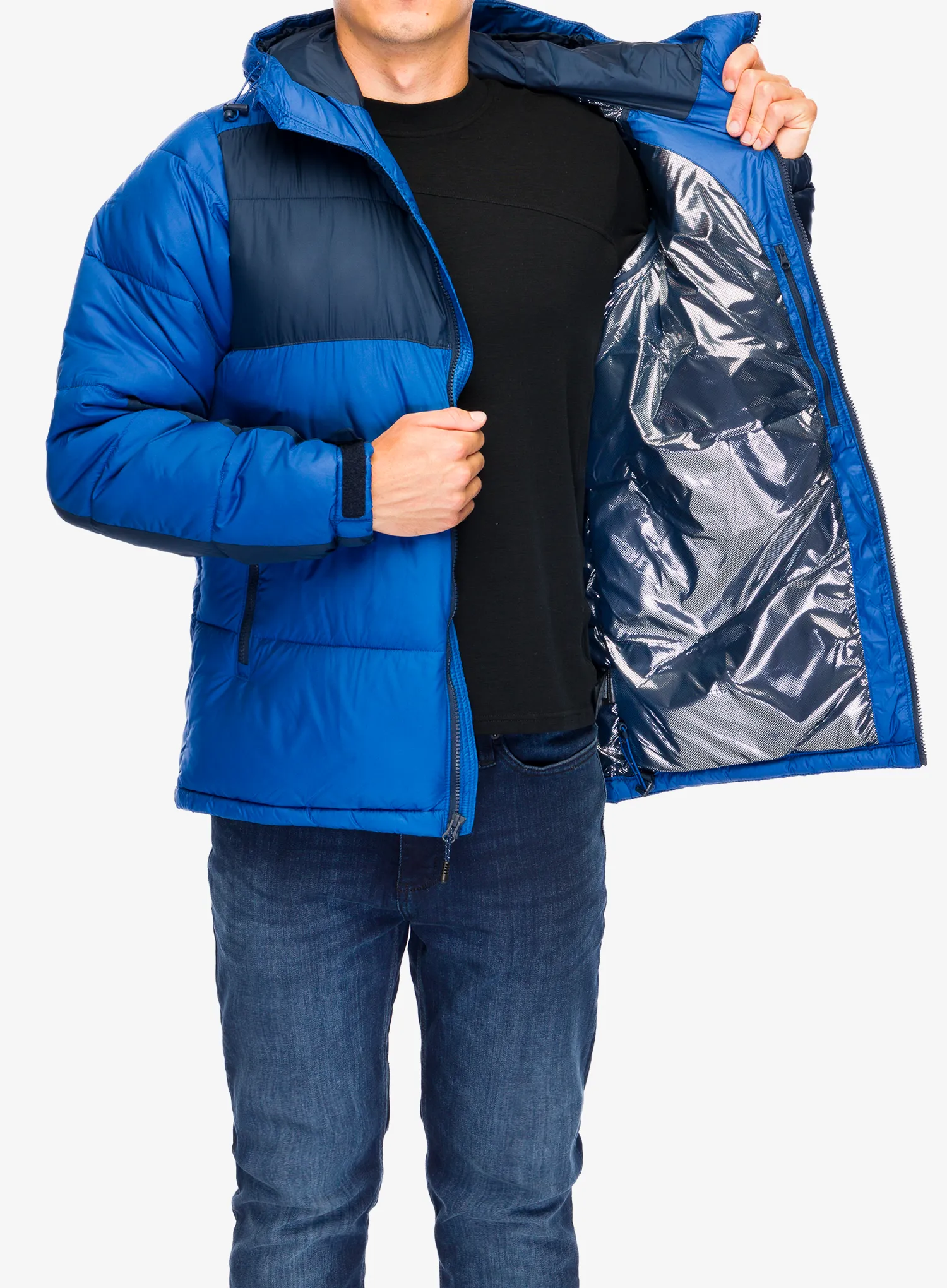 Jakna s postavom Columbia Pike Lake II Hooded Jacket - mountain blue/collegiate navy