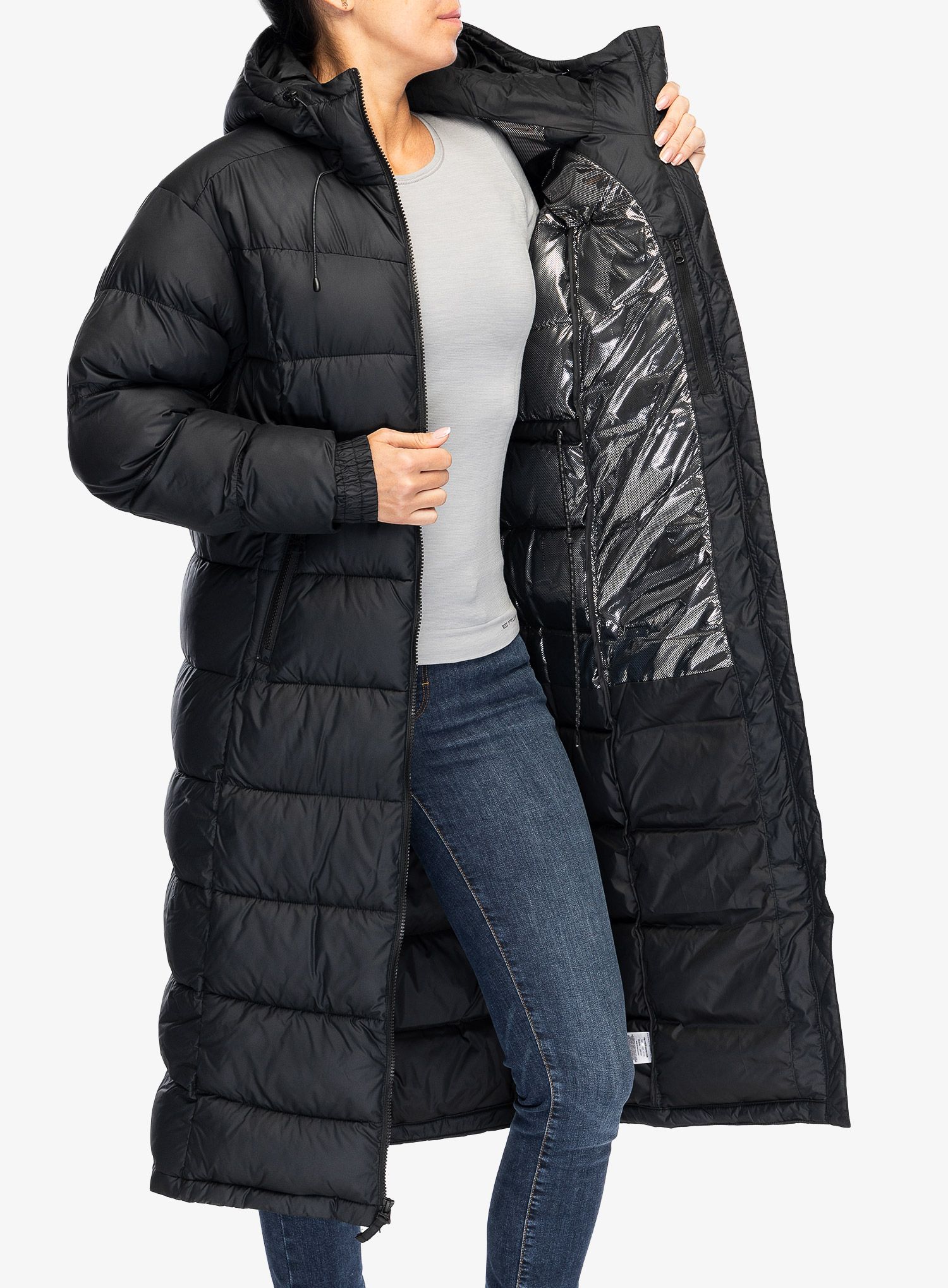 Ženski kaput Columbia Pike Lake II Long Jacket - black