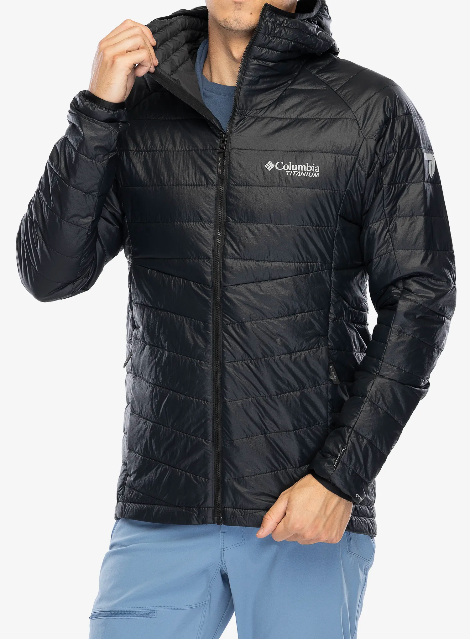 Jakna s postavom Columbia Platinum Peak II Hooded Jacket - black
