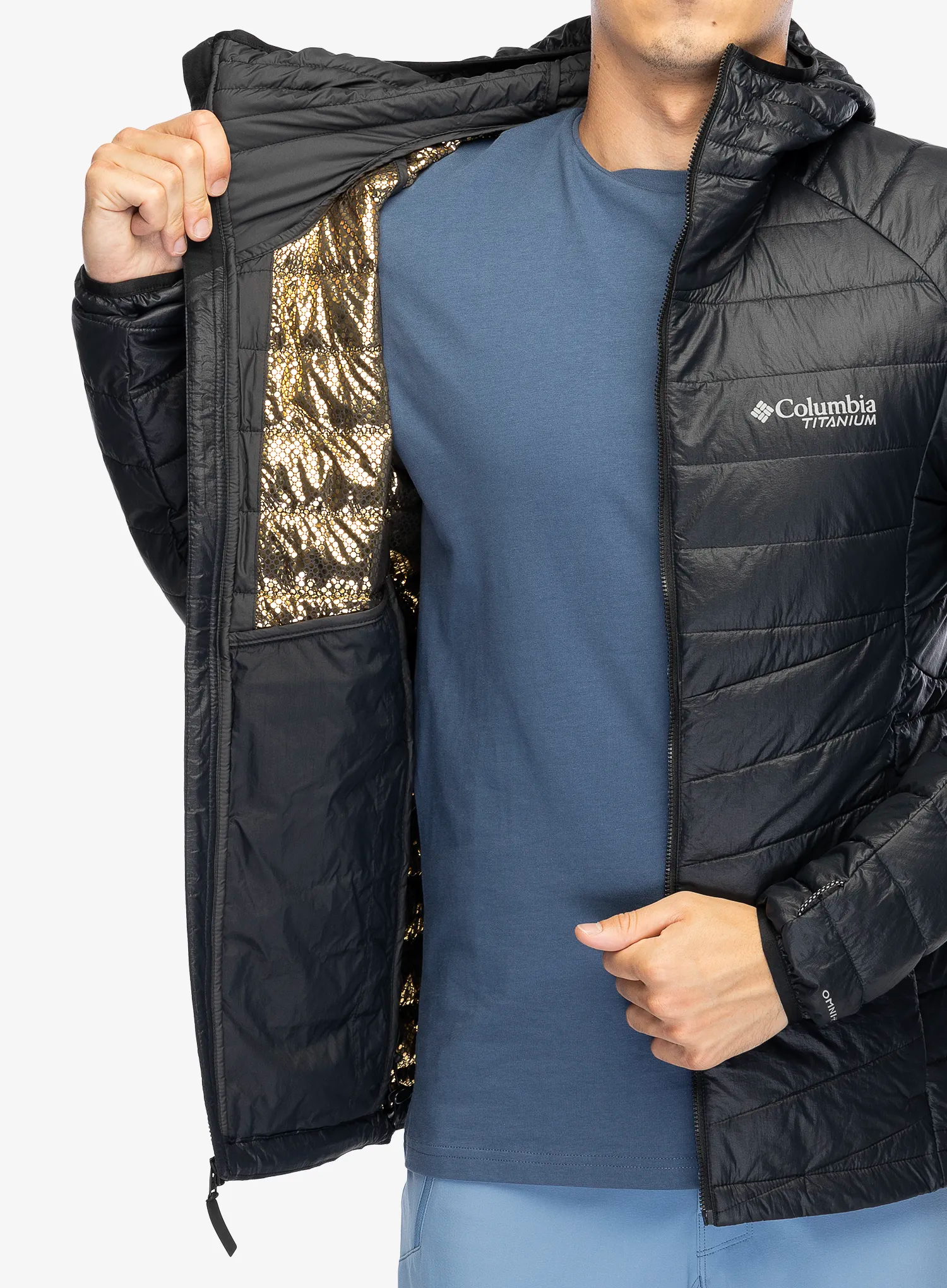 Jakna s postavom Columbia Platinum Peak II Hooded Jacket - black