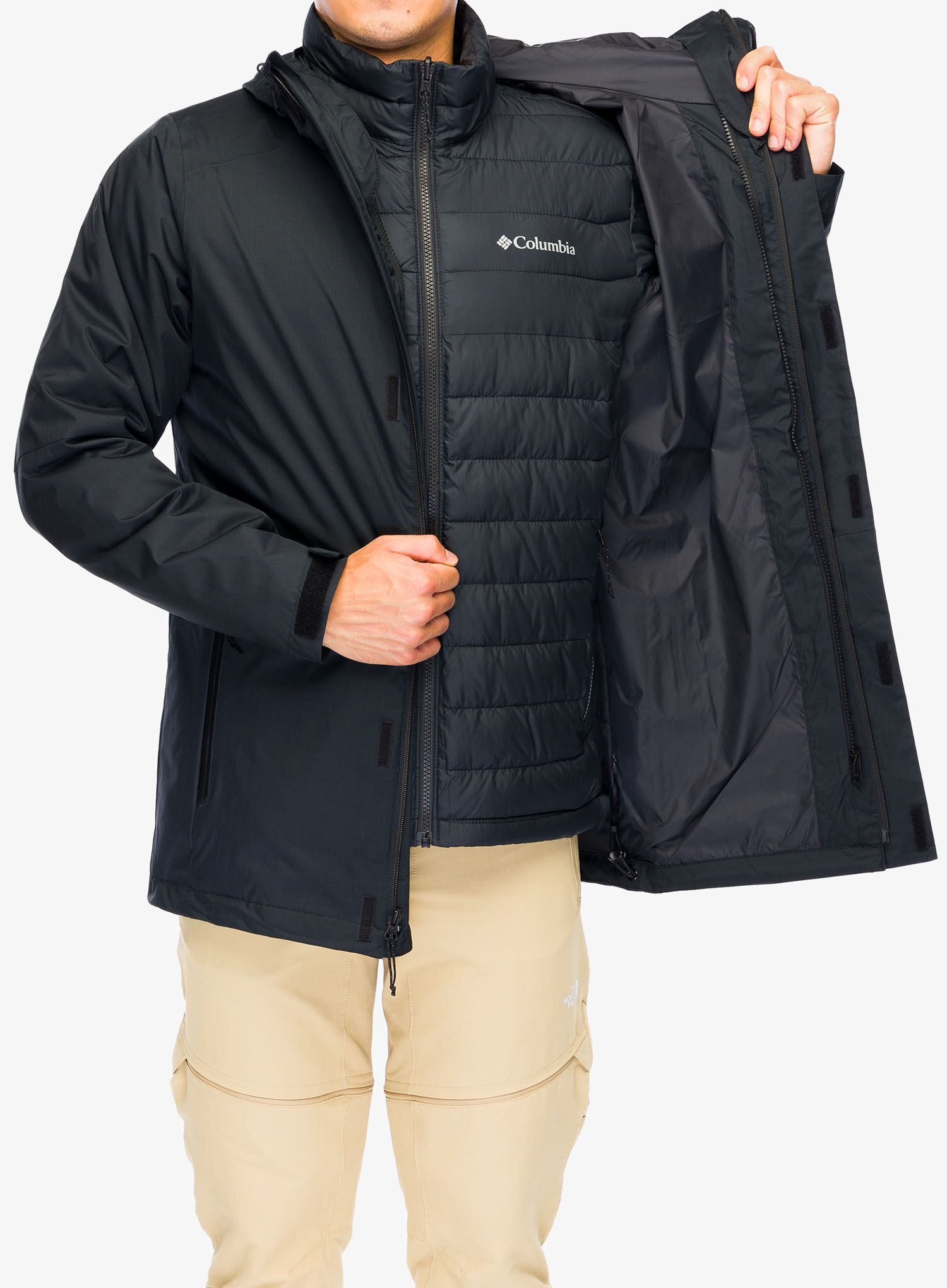 Jakna 3u1 Columbia Point Park Interchange Jacket - black