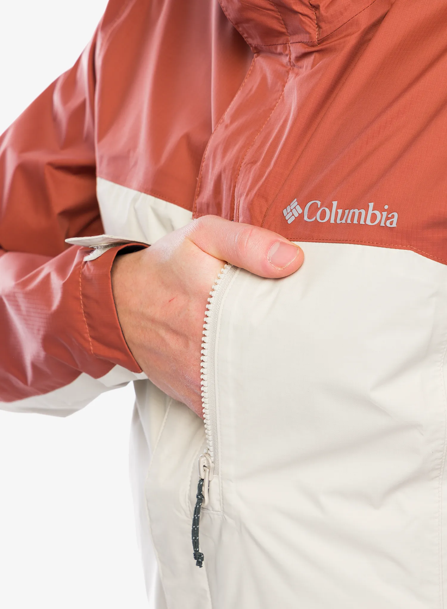 Kišna jakna Columbia Pouring Adventure II Jacket - dark stone/auburn