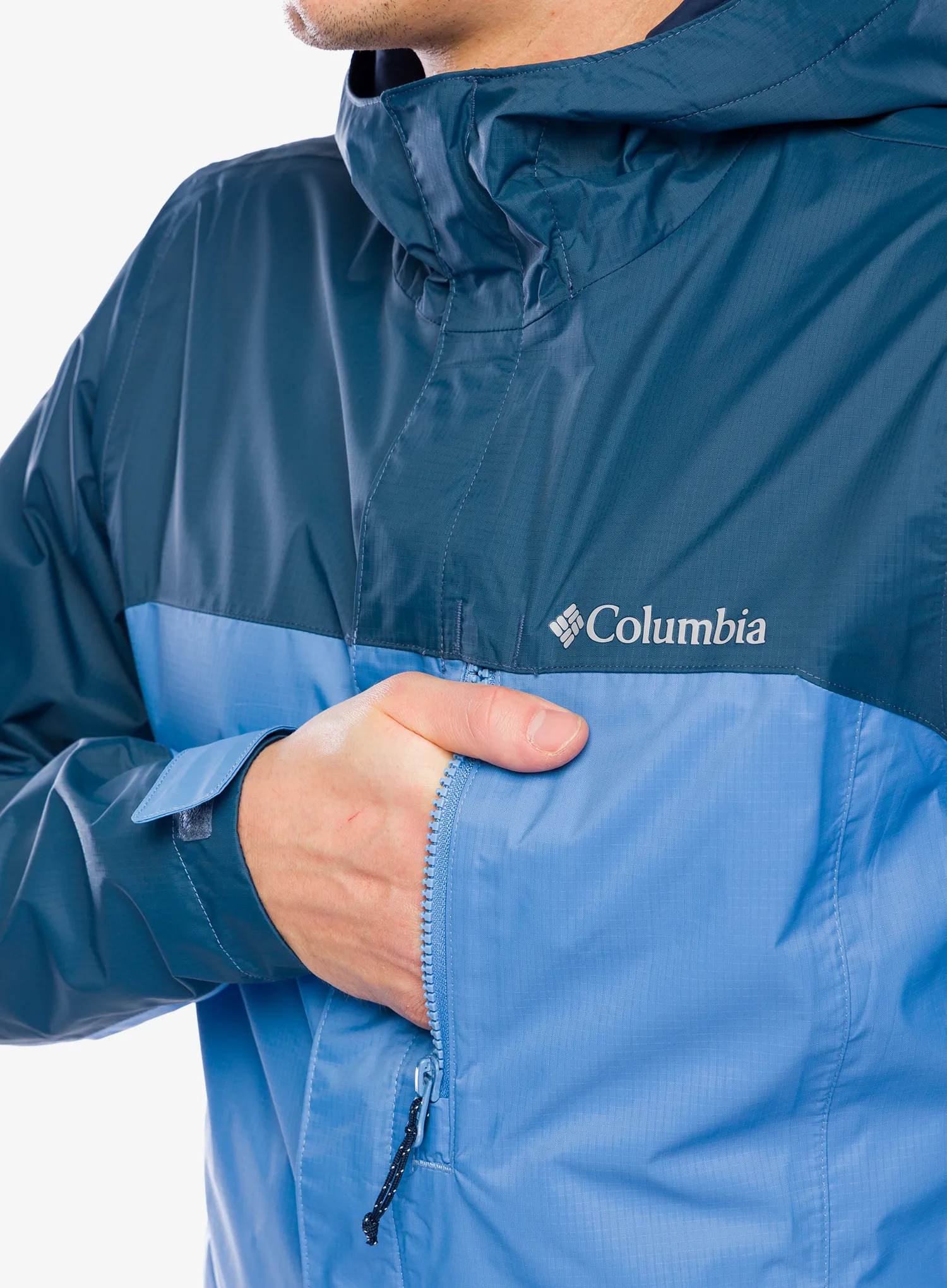 Kišna jakna Columbia Pouring Adventure II Jacket - skyler/dark mountain