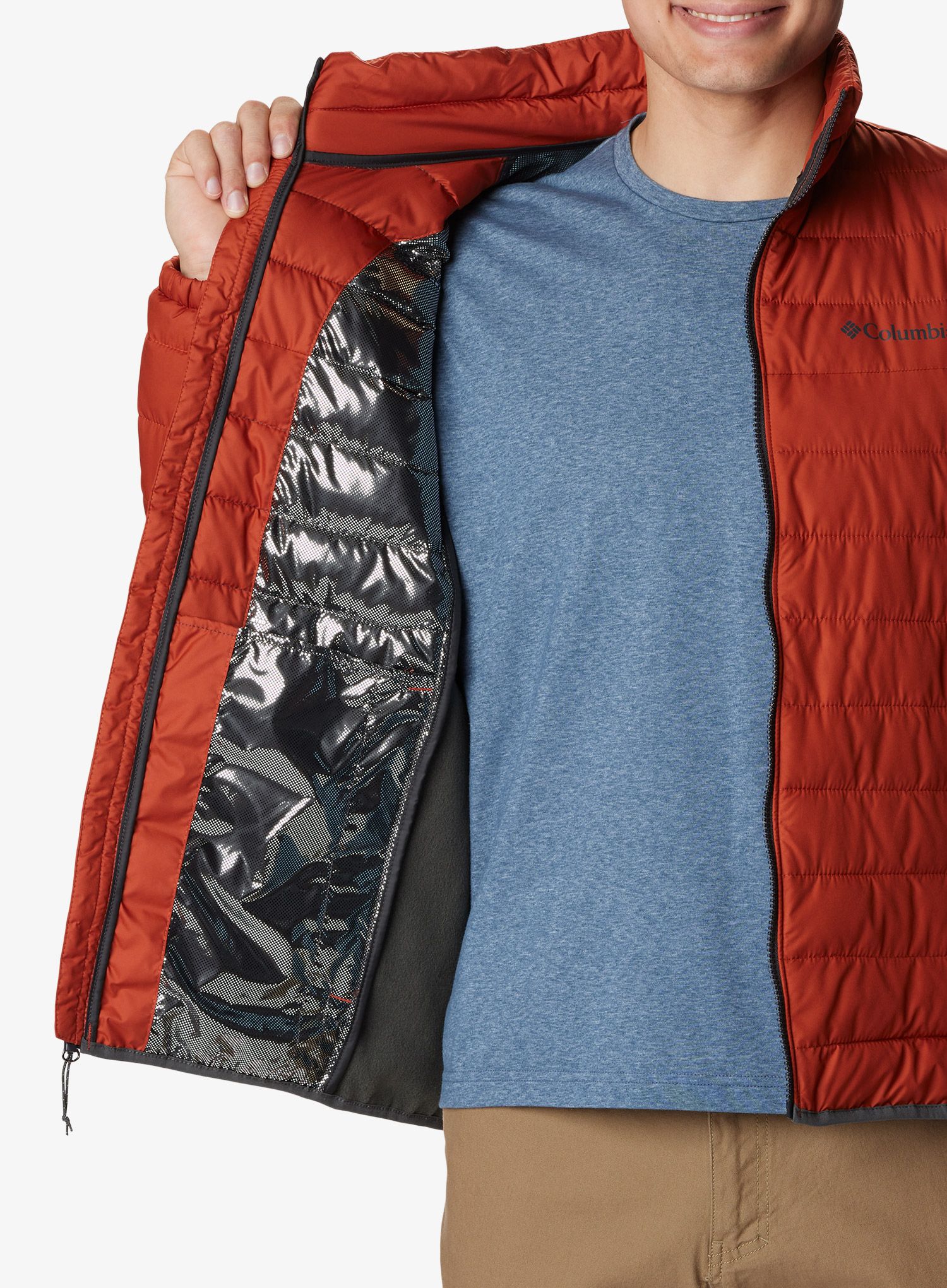 Jakna s postavom Columbia Powder Lite Hybrid Jacket - warp red/shark