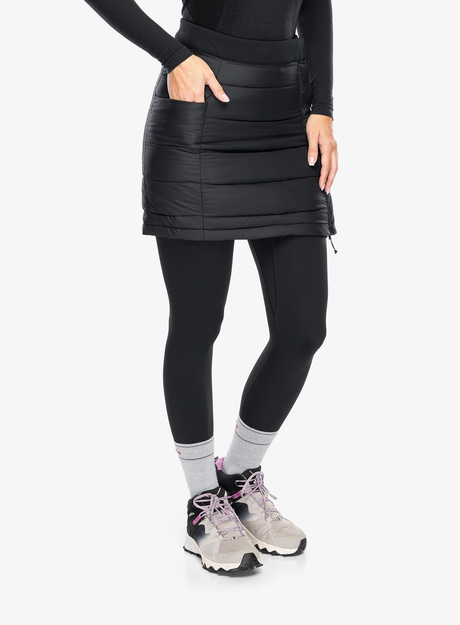 Suknja s postavom Columbia Powder Lite III Skirt - black
