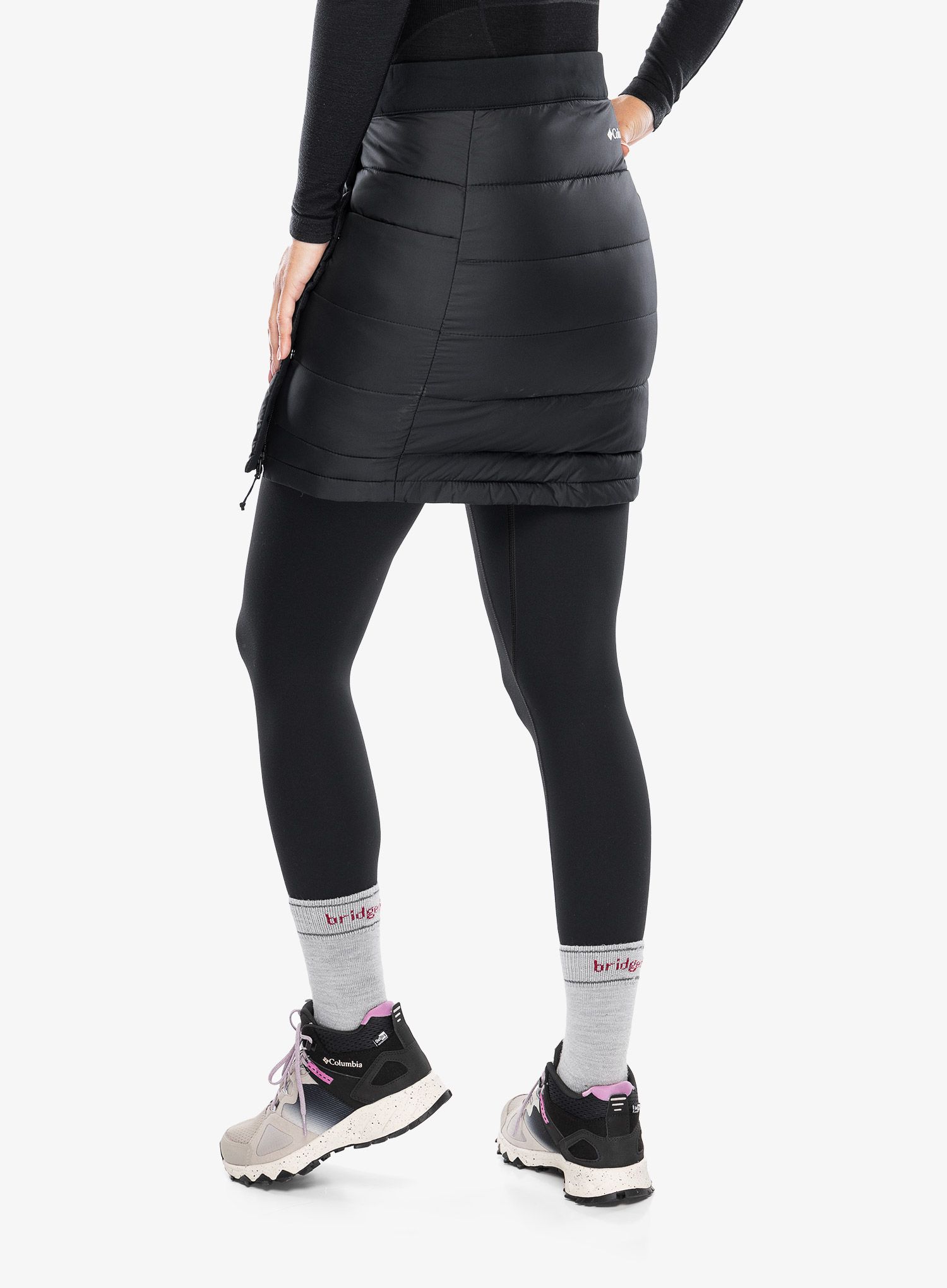 Suknja s postavom Columbia Powder Lite III Skirt - black