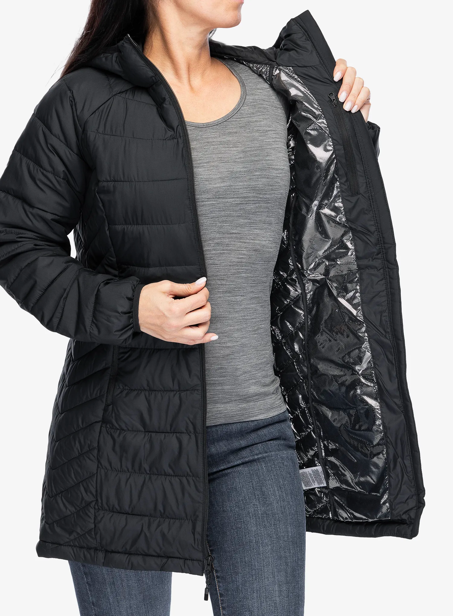 Ženski kaput Columbia Powder Lite II Mid Jacket - black