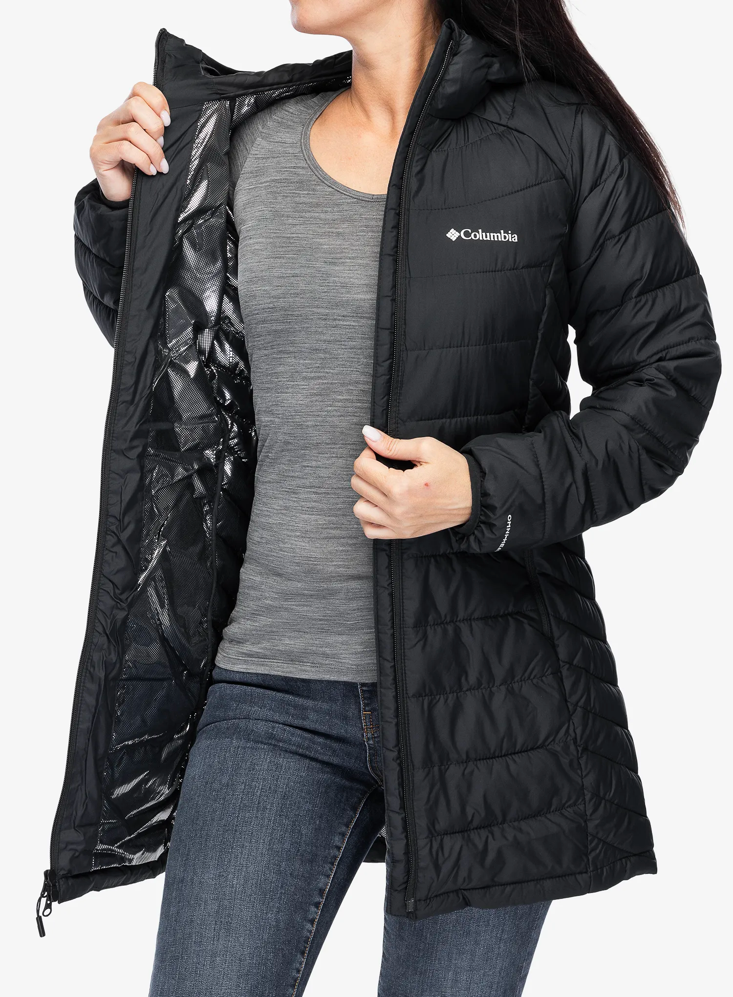 Ženski kaput Columbia Powder Lite II Mid Jacket - black