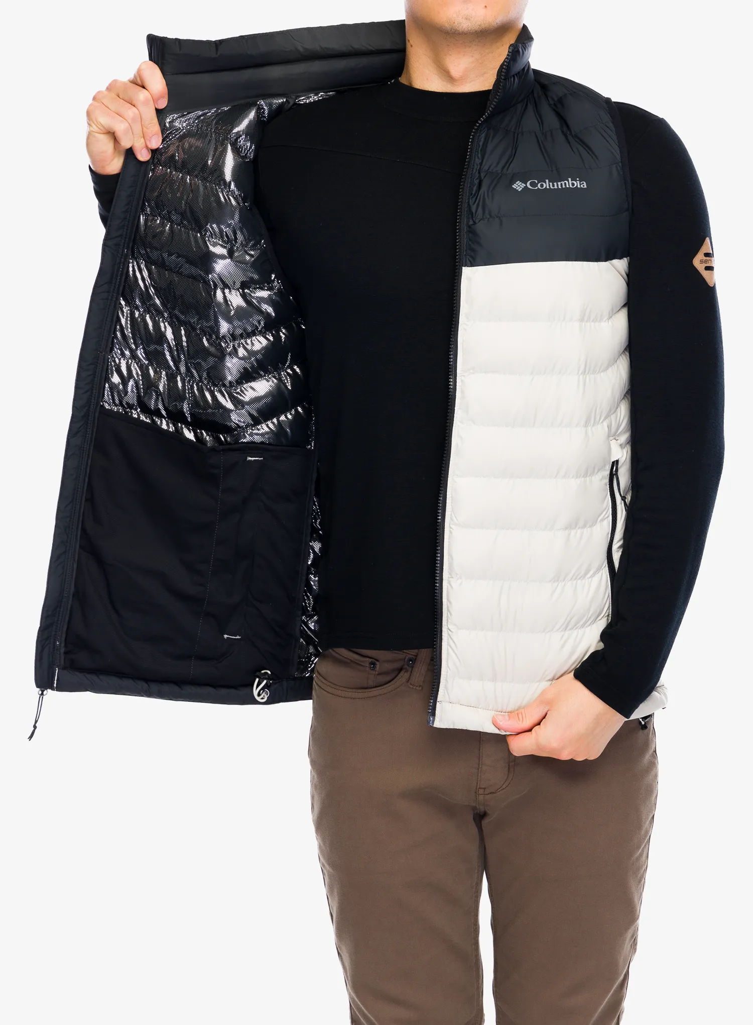 Prsluk Columbia Powder Lite II Vest - dark stone/black