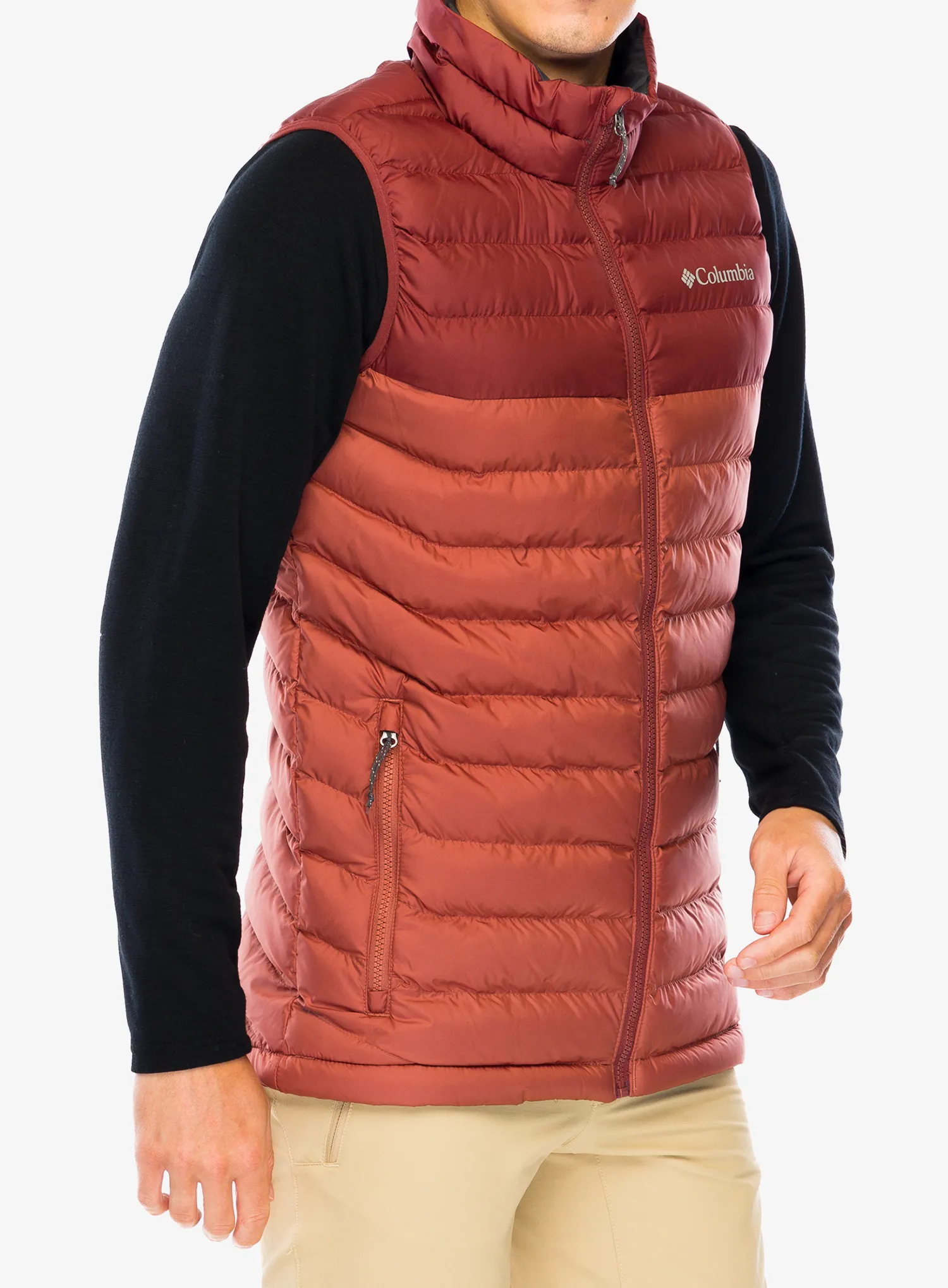 Prsluk s postavom Columbia Powder Lite Vest - auburn/spice