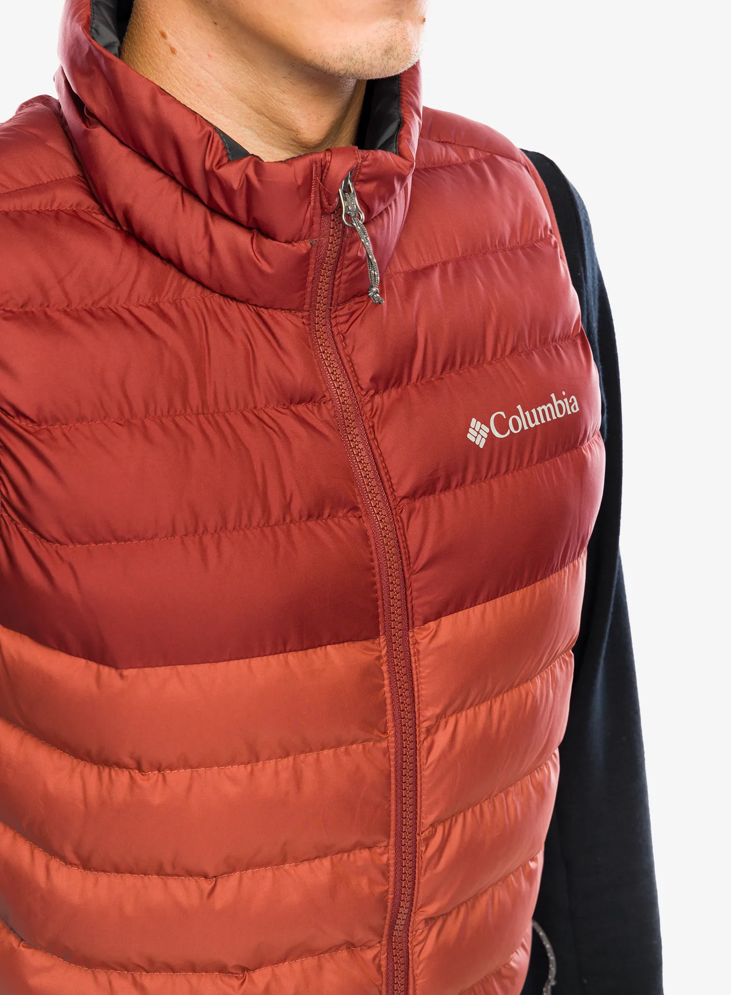 Prsluk s postavom Columbia Powder Lite Vest - auburn/spice