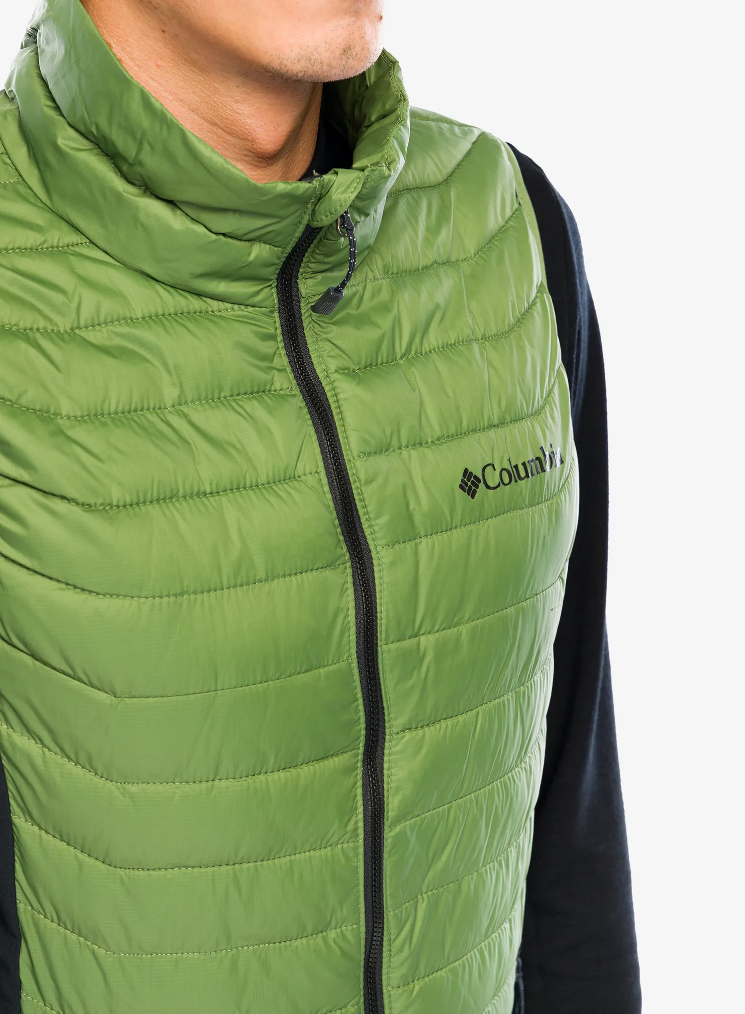 Prsluk s postavom Columbia Powder Pass Vest - canteen/black