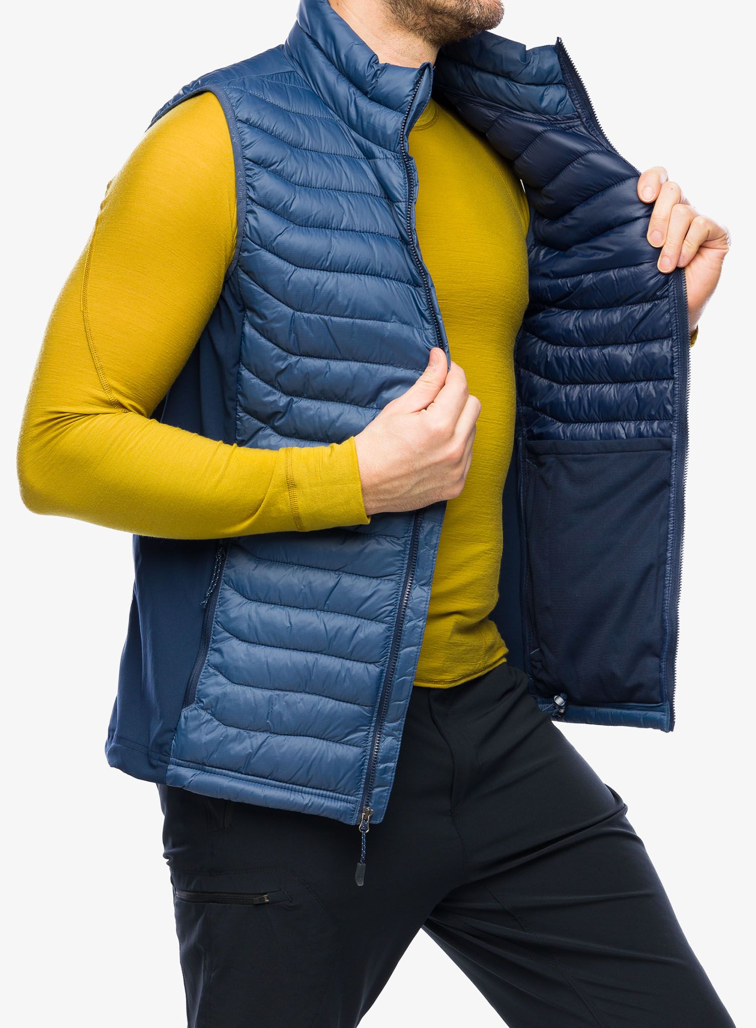 Prsluk s postavom Columbia Powder Pass Vest - dark mountain/collegiate navy