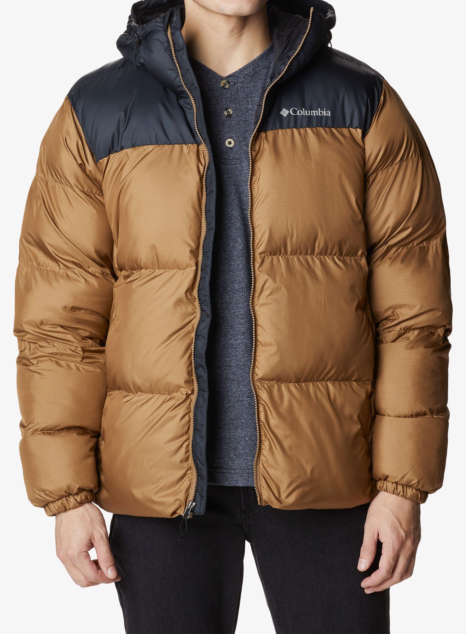 Jakna s postavom Columbia Puffect Hooded Jacket - delta/black
