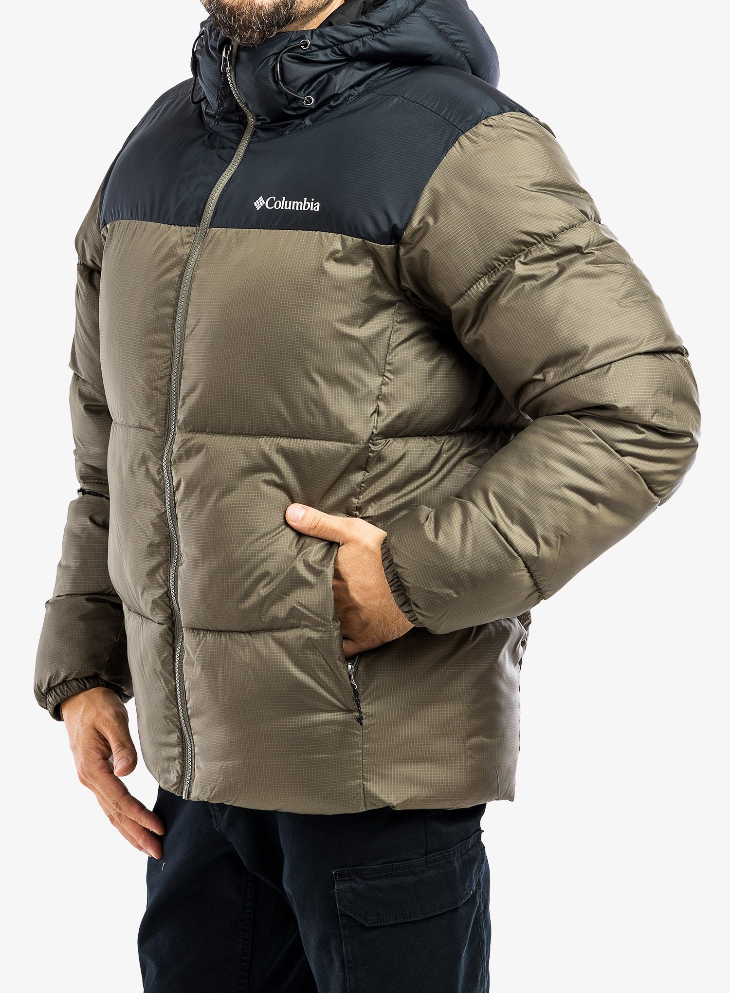 Zimska jakna Columbia Puffect Hooded Jacket - stone green/black
