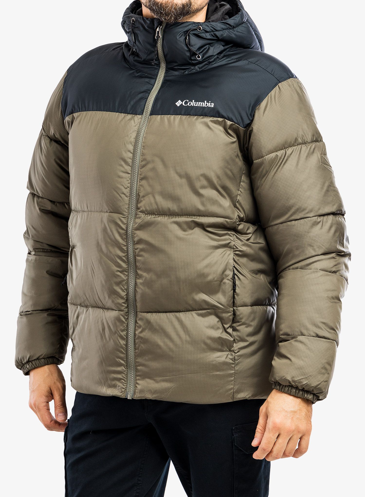 Zimska jakna Columbia Puffect Hooded Jacket - stone green/black