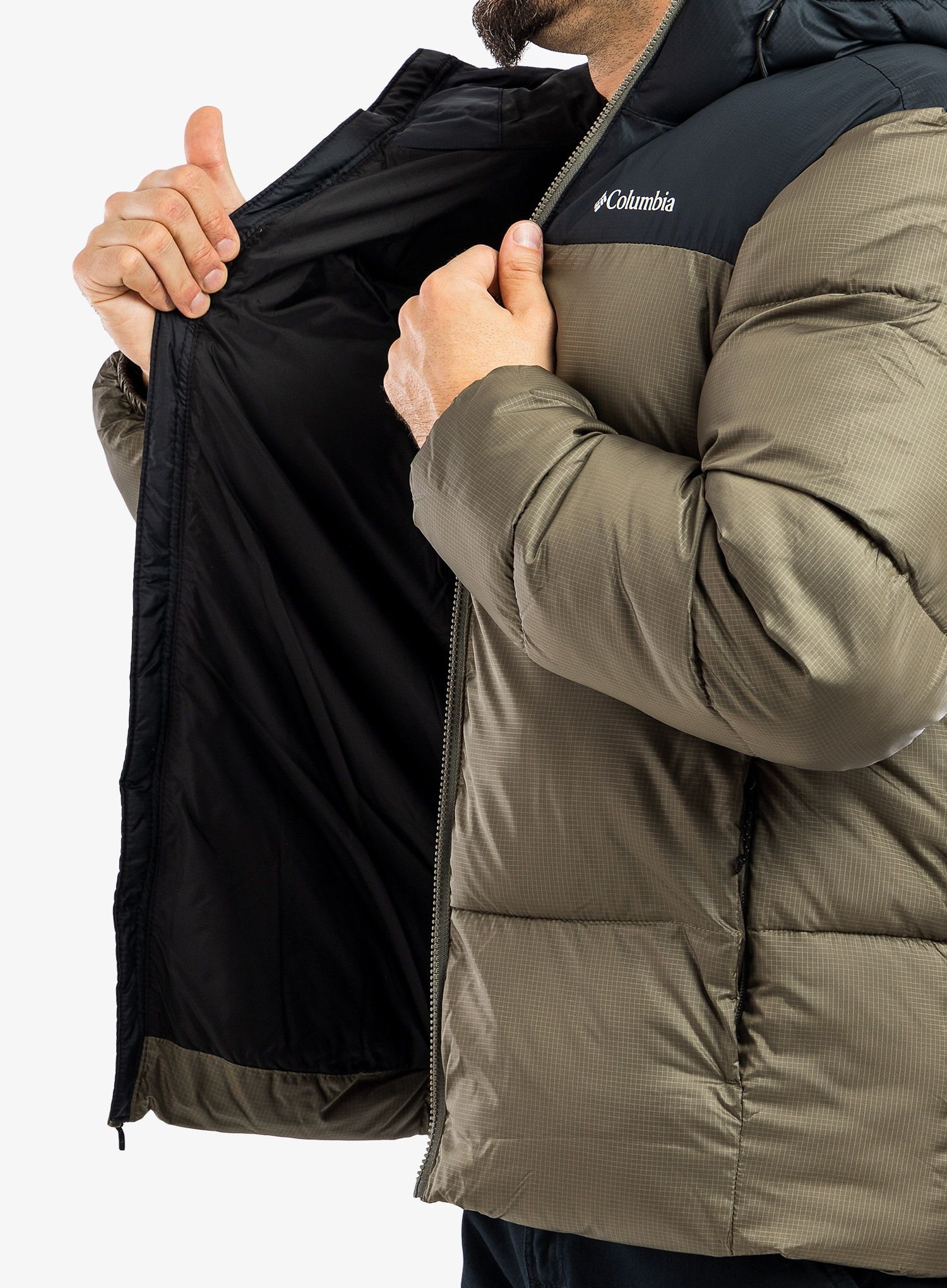 Zimska jakna Columbia Puffect Hooded Jacket - stone green/black